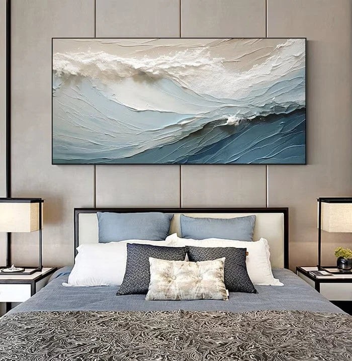 Textured Ocean Wave Wall Art – 9