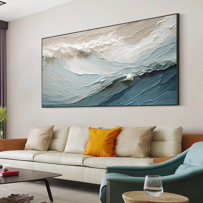 Textured Ocean Wave Wall Art – 10