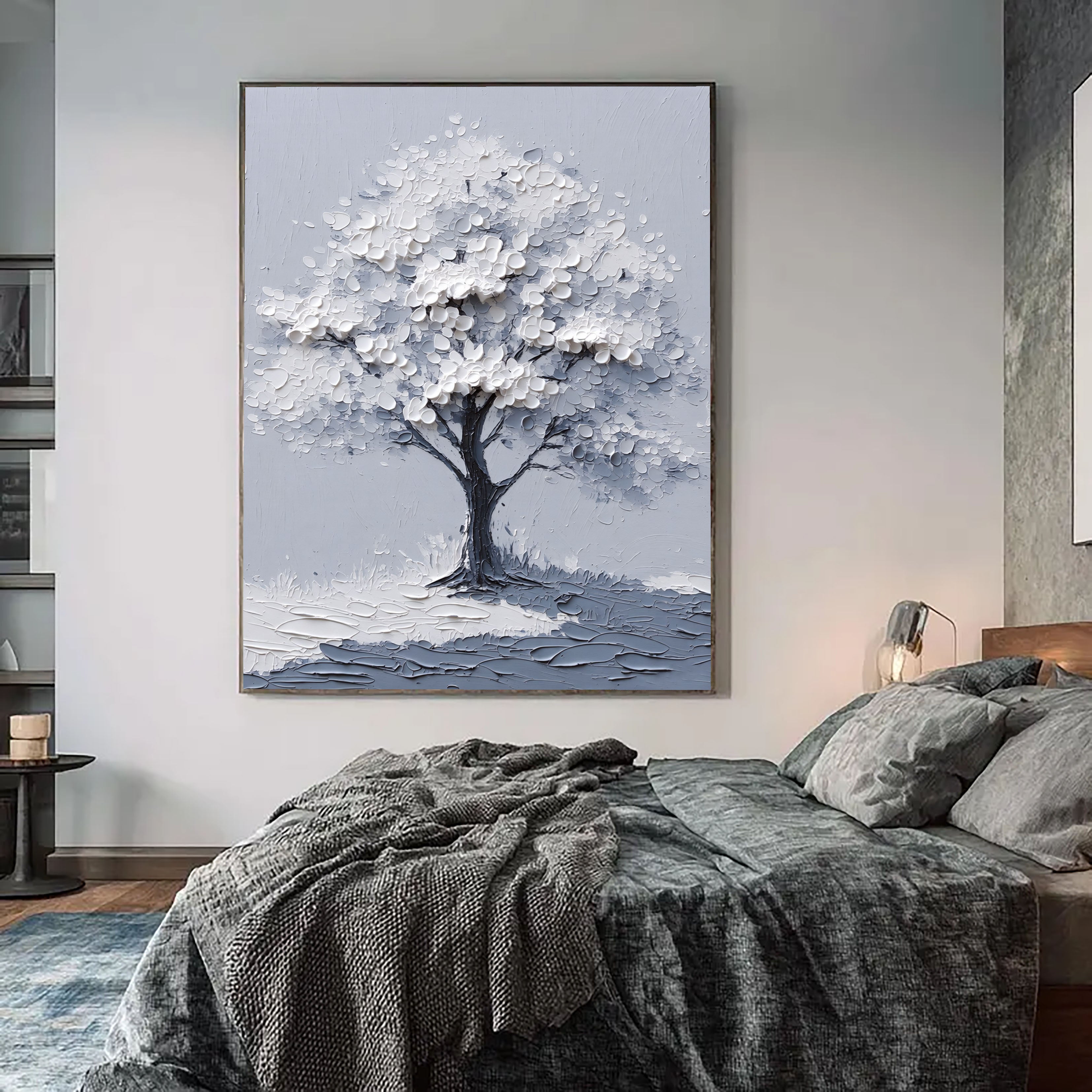 Textured White Blossom Tree – 2