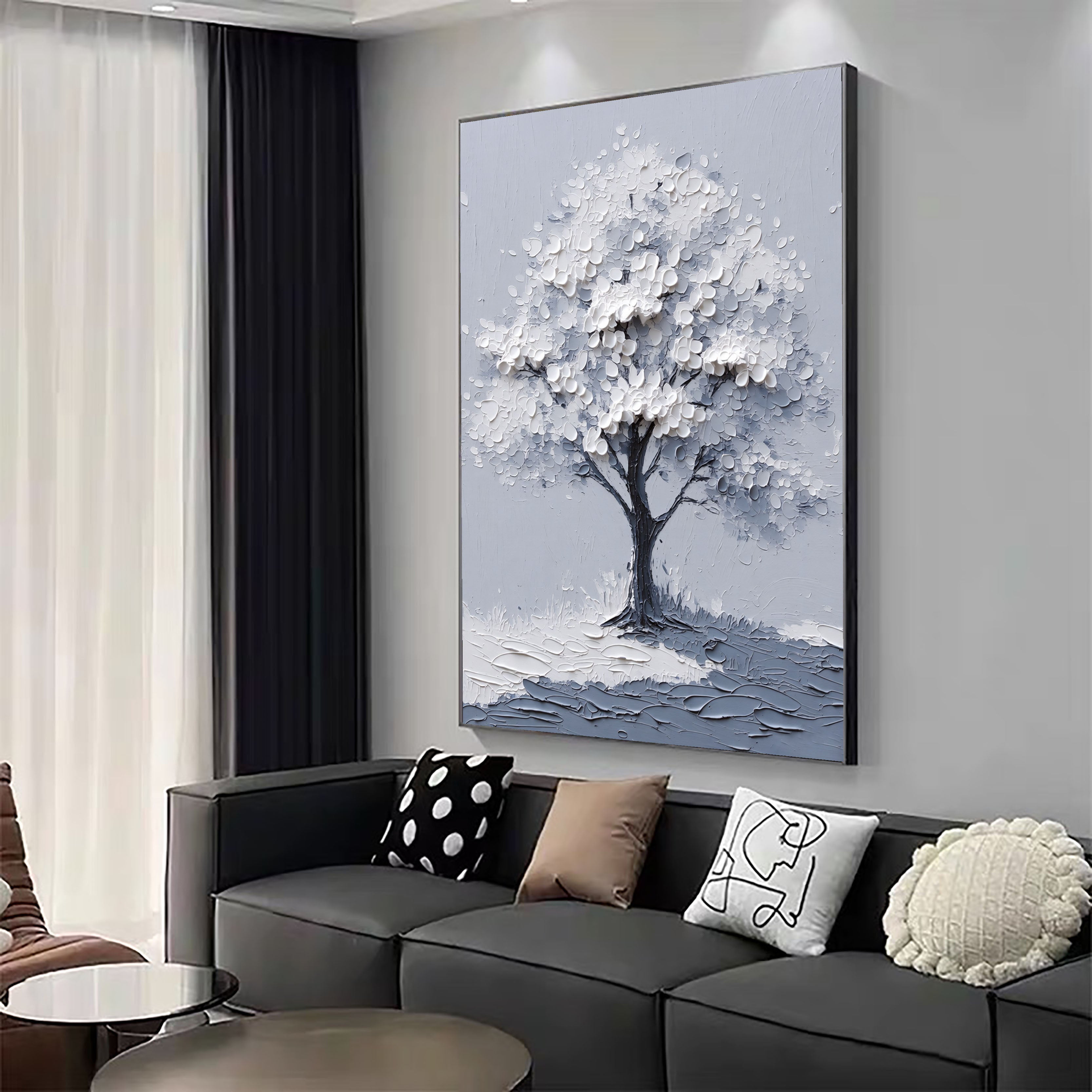 Textured White Blossom Tree – 4