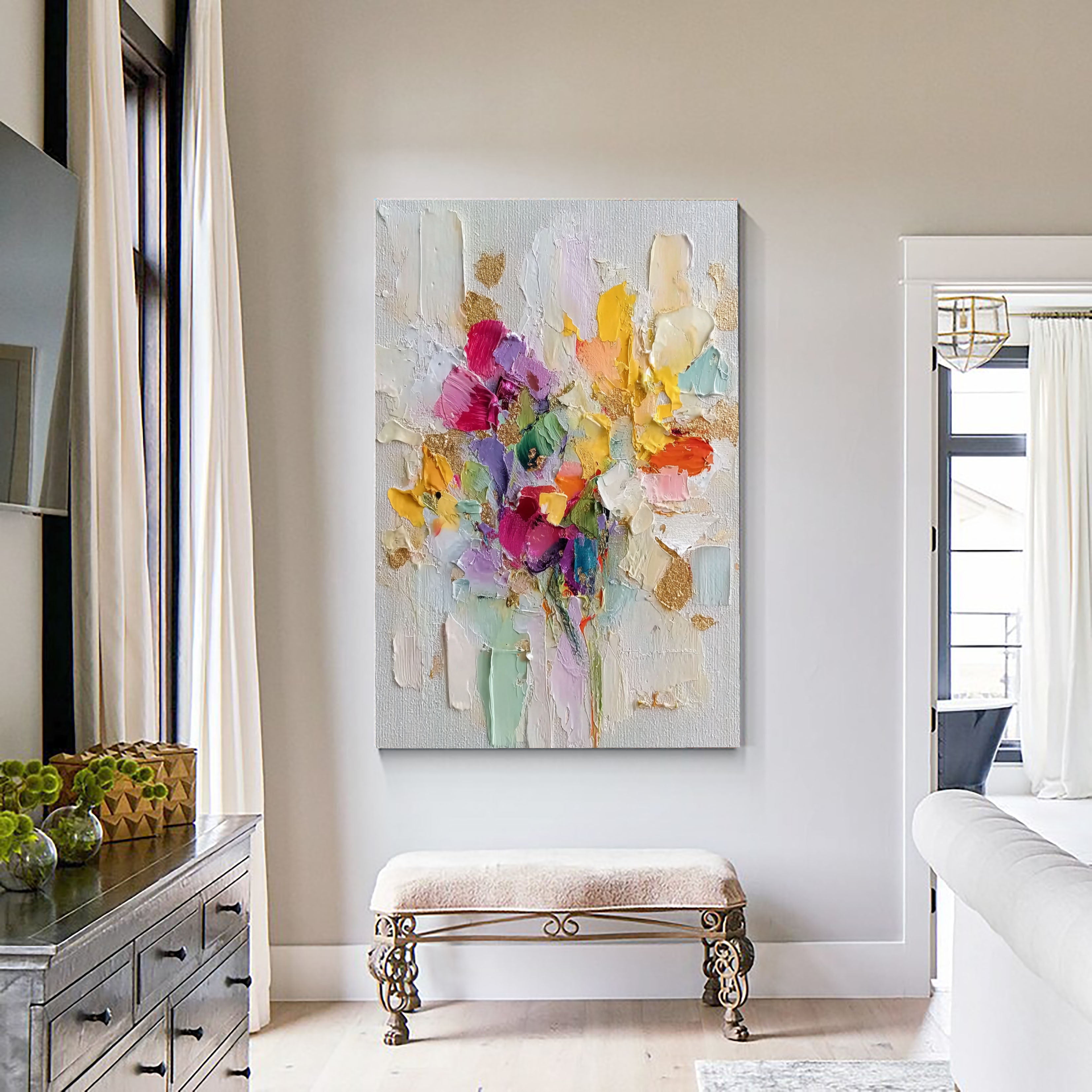 Vibrant Petal Impasto – 2