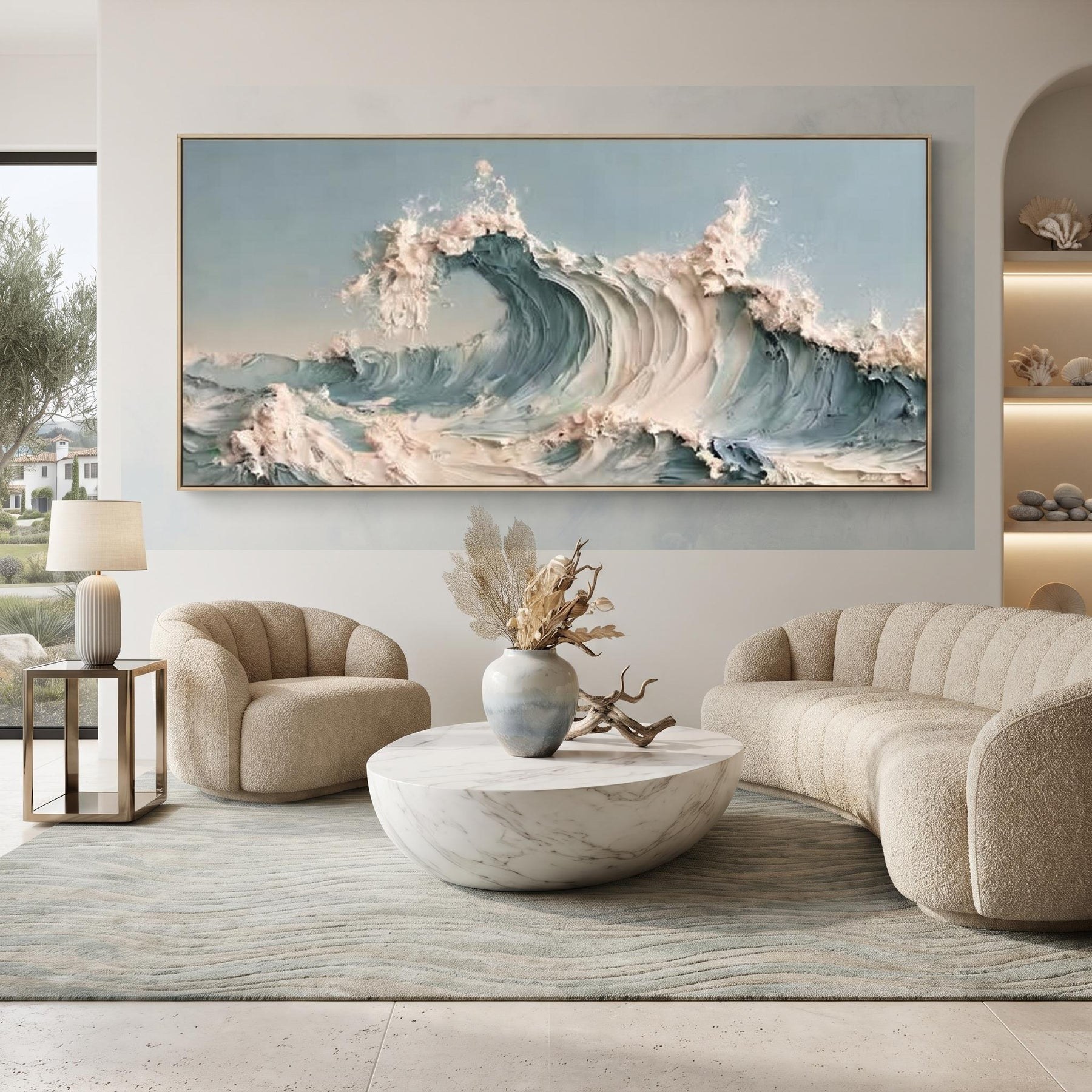 Water surface with sea flowers – 3