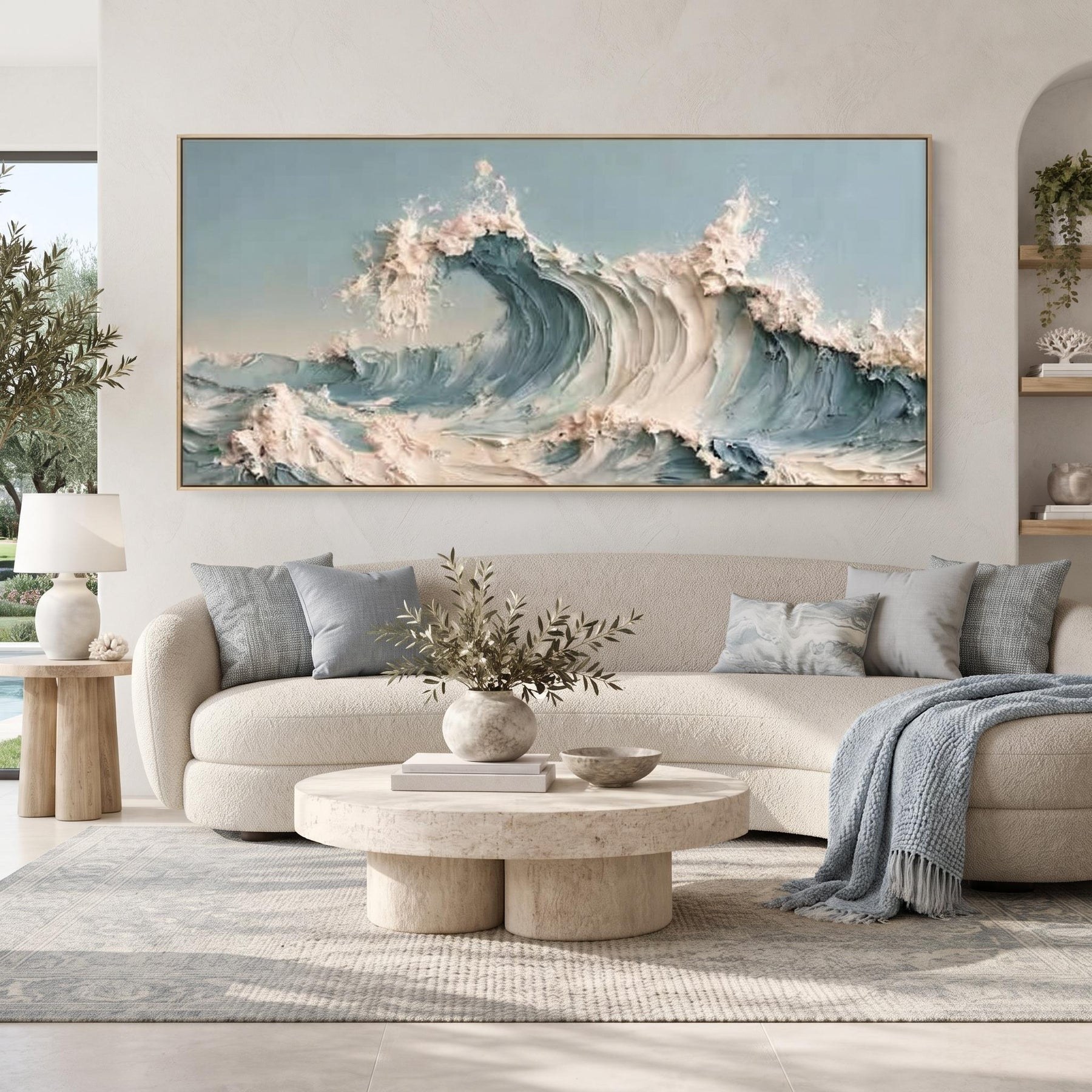 Water surface with sea flowers – 8