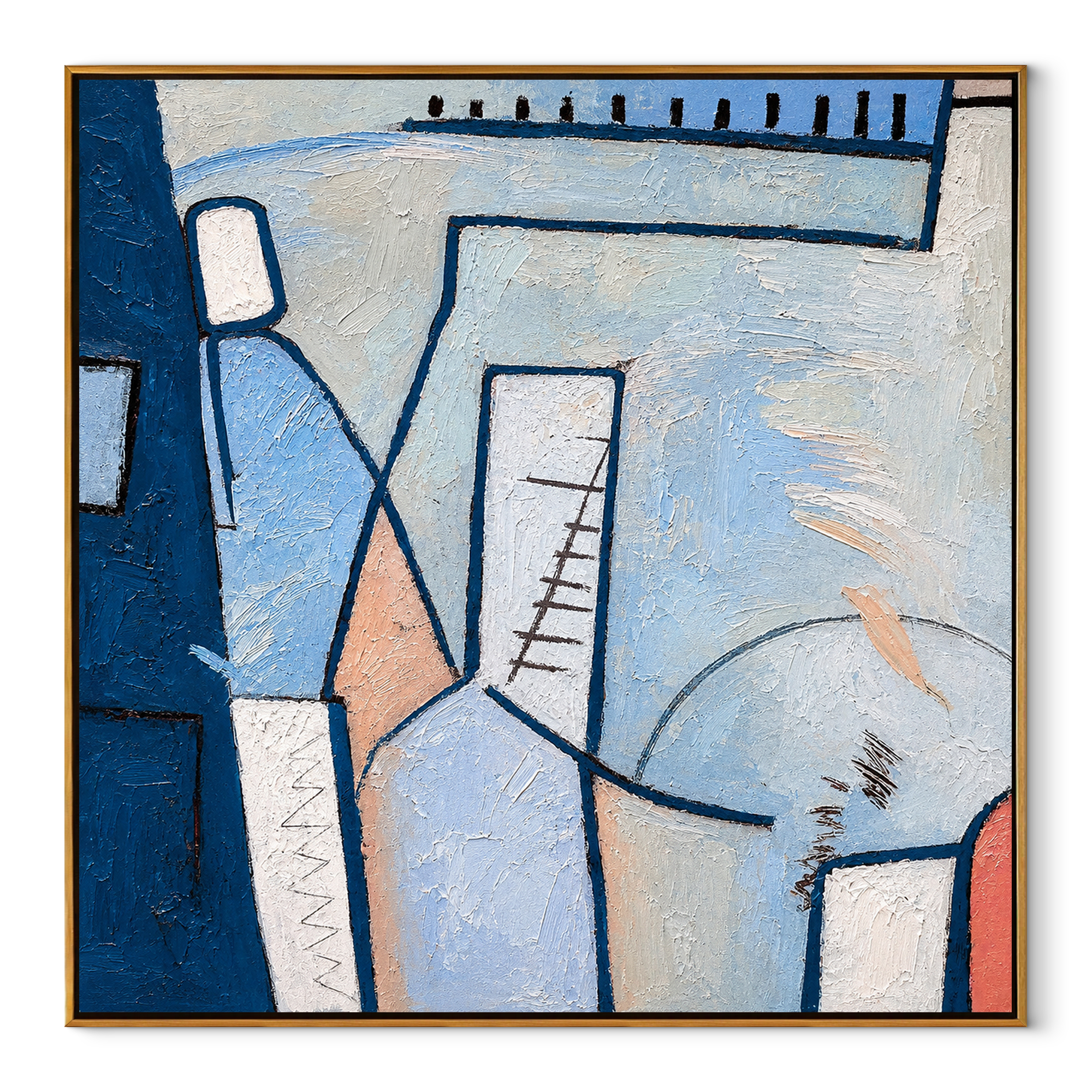 Blue Cubist Passage – 2