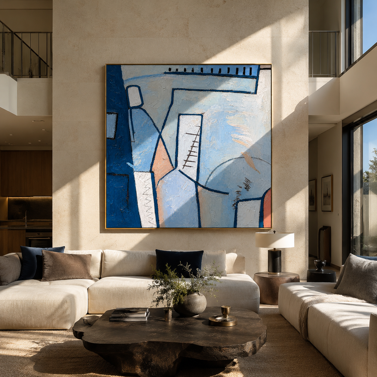Blue Cubist Passage – 3
