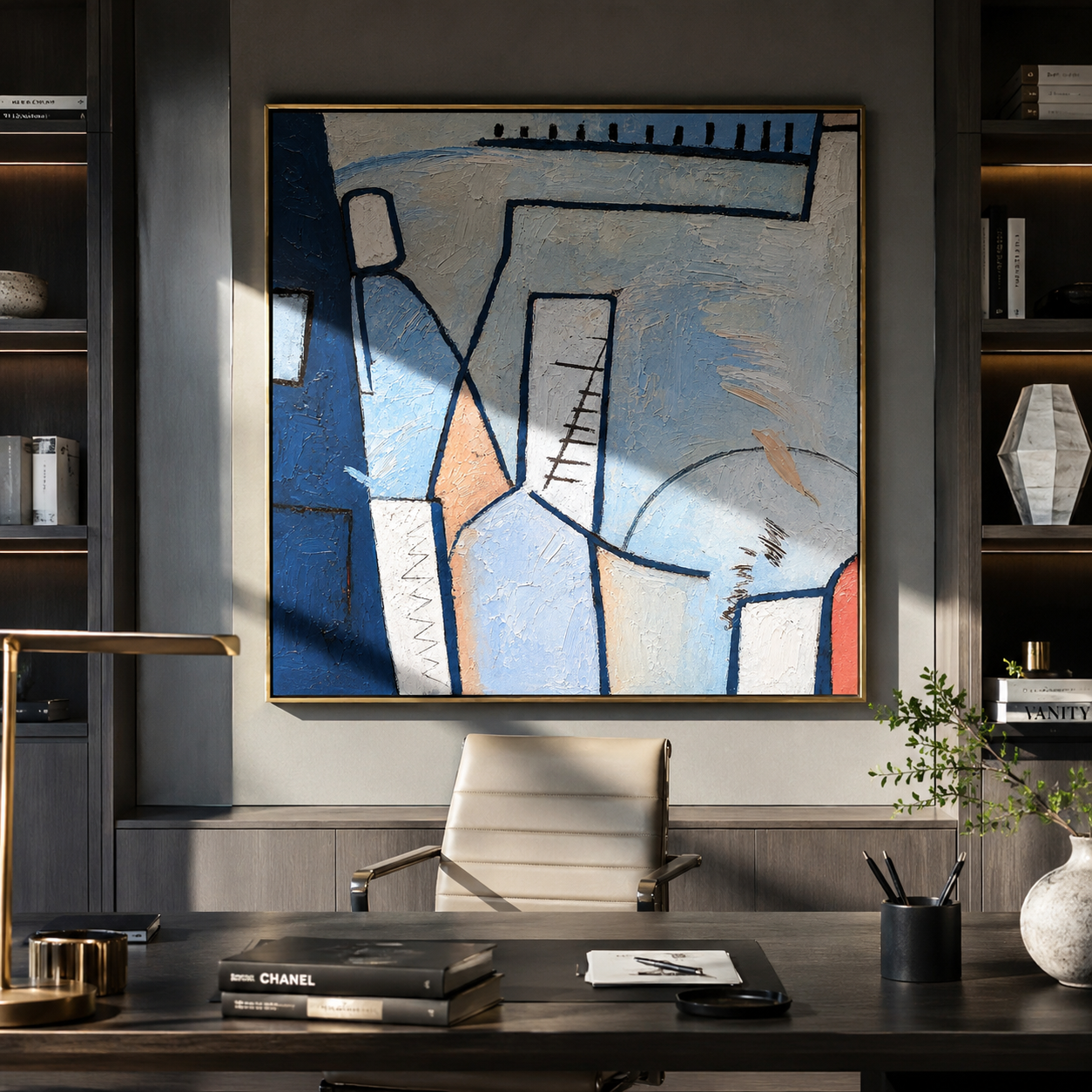 Blue Cubist Passage – 6