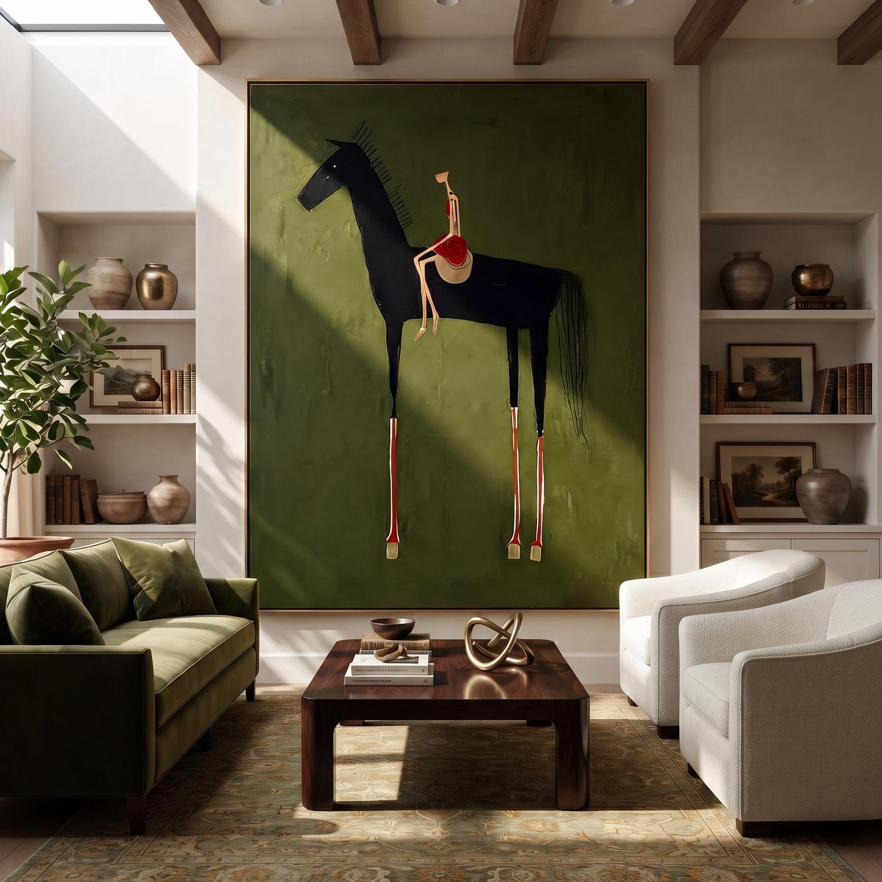Black Horse & Rider Wall Art – 4