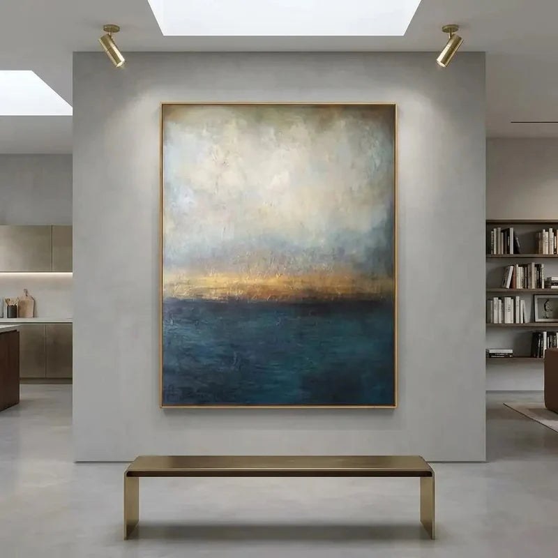 Blue Abstract Landscape Wall Art