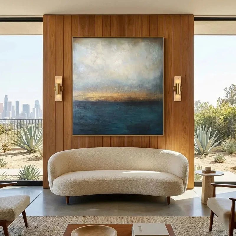 Blue Abstract Landscape Wall Art – 3