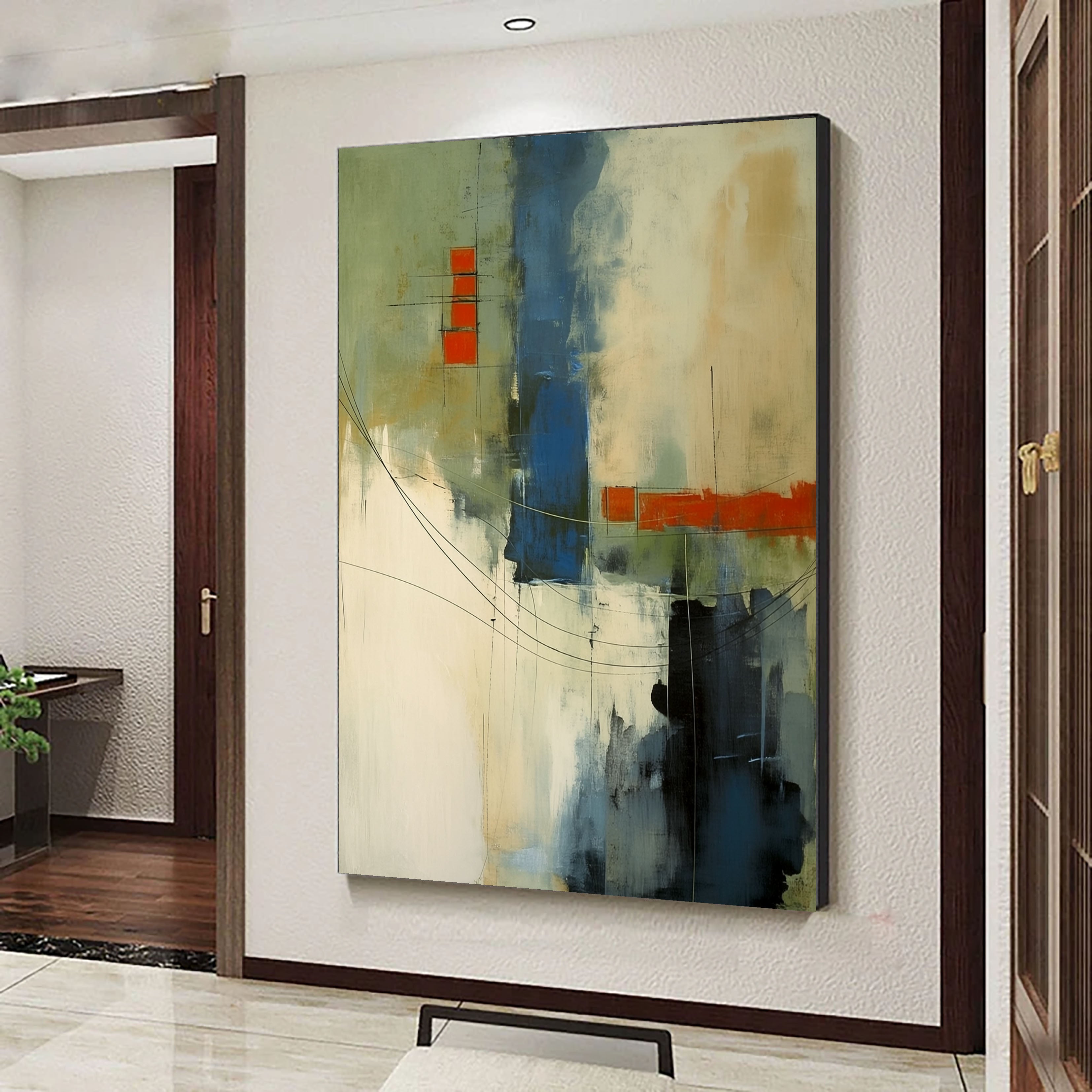Blue Orange Linework – 2