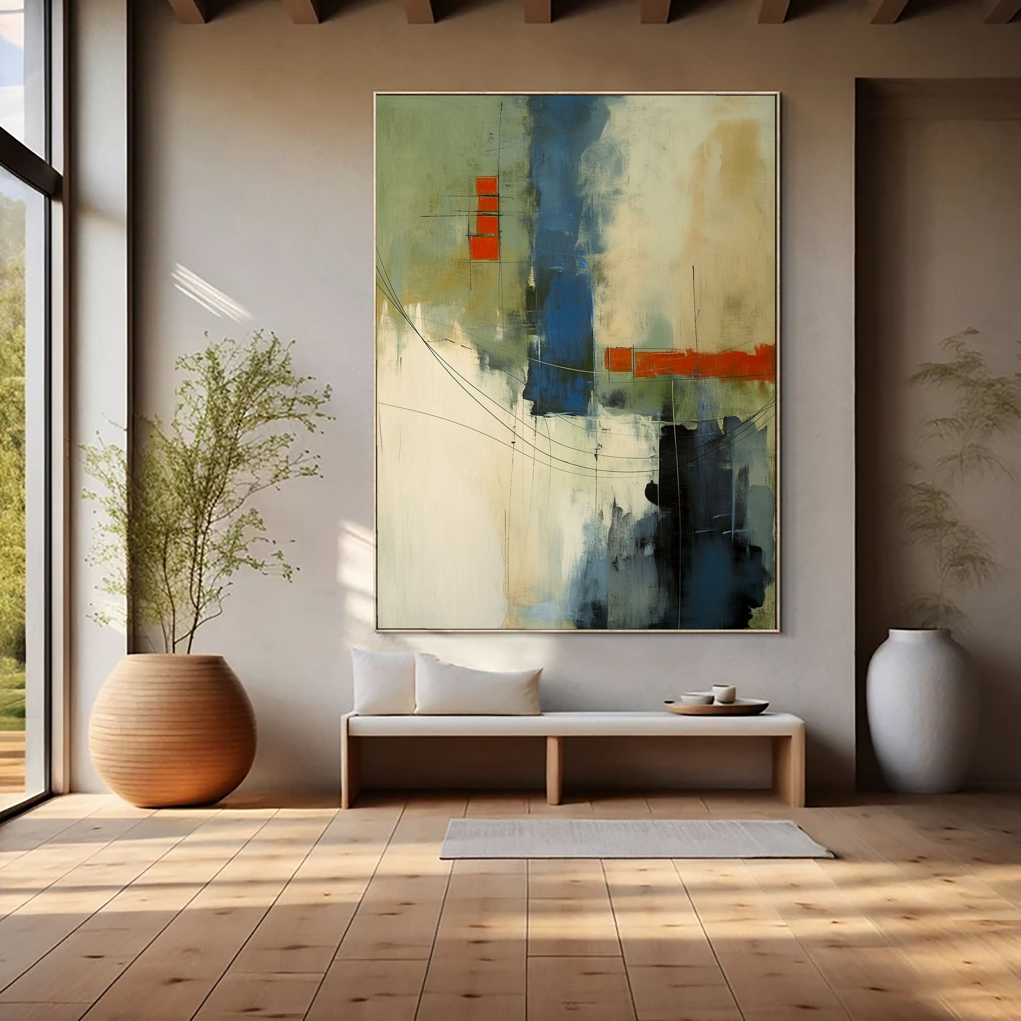 Blue Orange Linework – 3