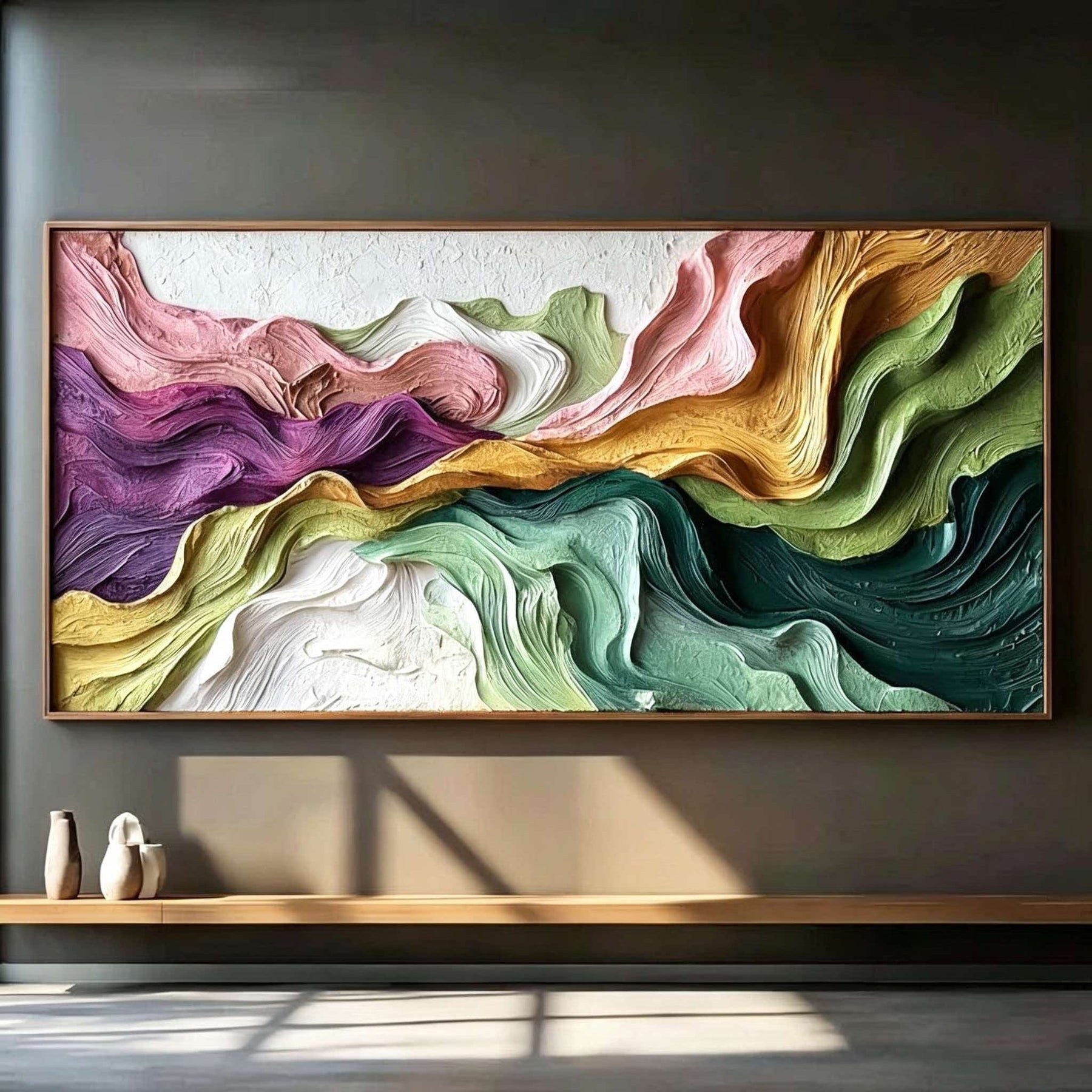 Boho Flow Color Abstract Canvas Print