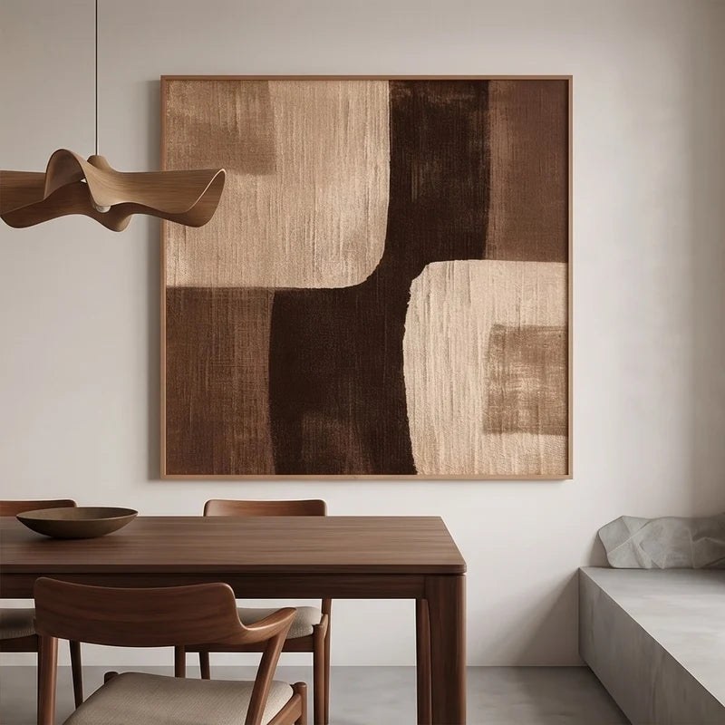 Brown Geometric Abstract Wall Art – 2