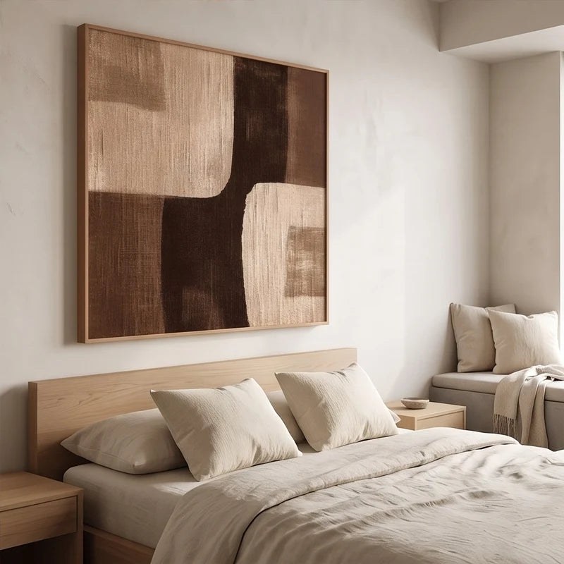 Brown Geometric Abstract Wall Art – 3