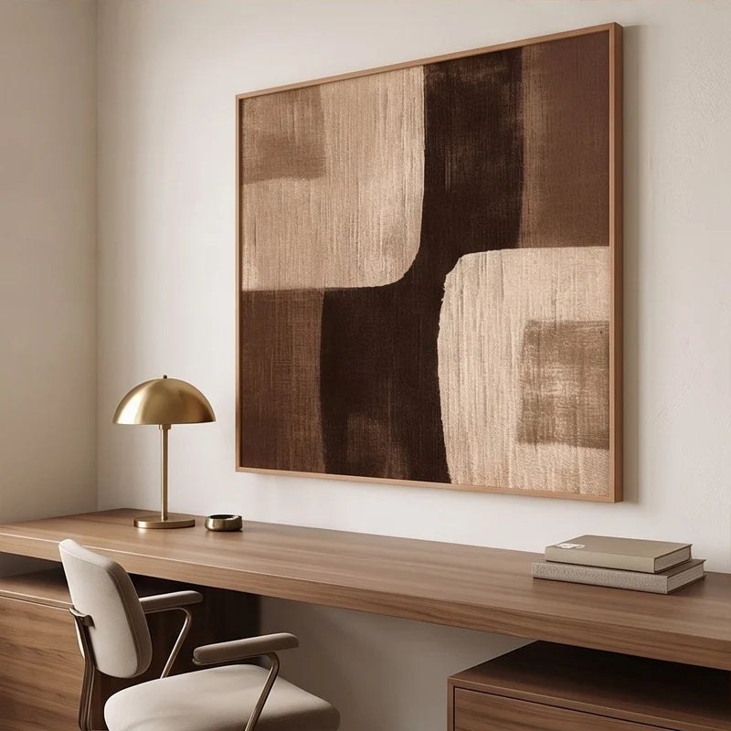 Brown Geometric Abstract Wall Art – 4