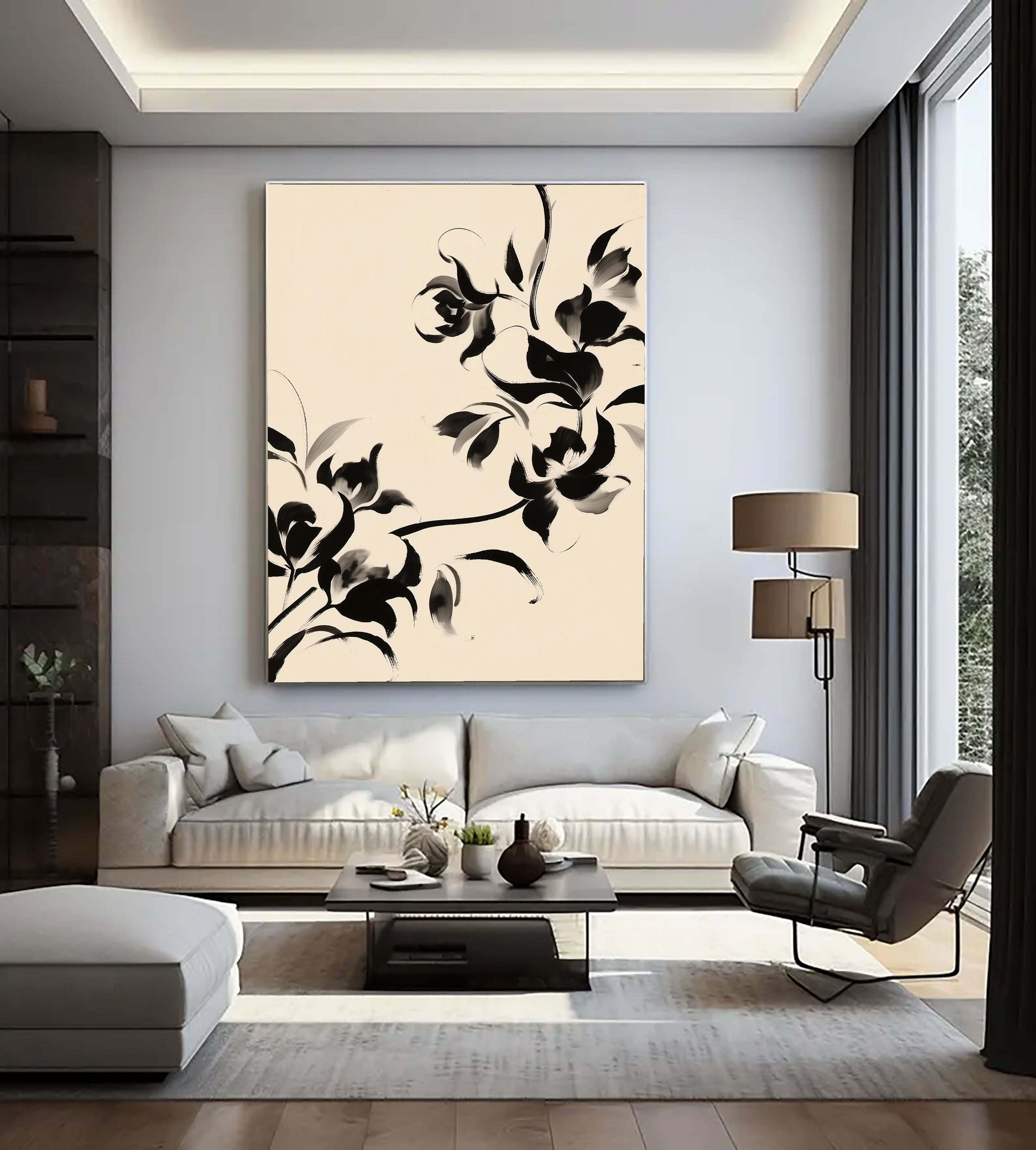 Elegant Ink Blossoms – 3