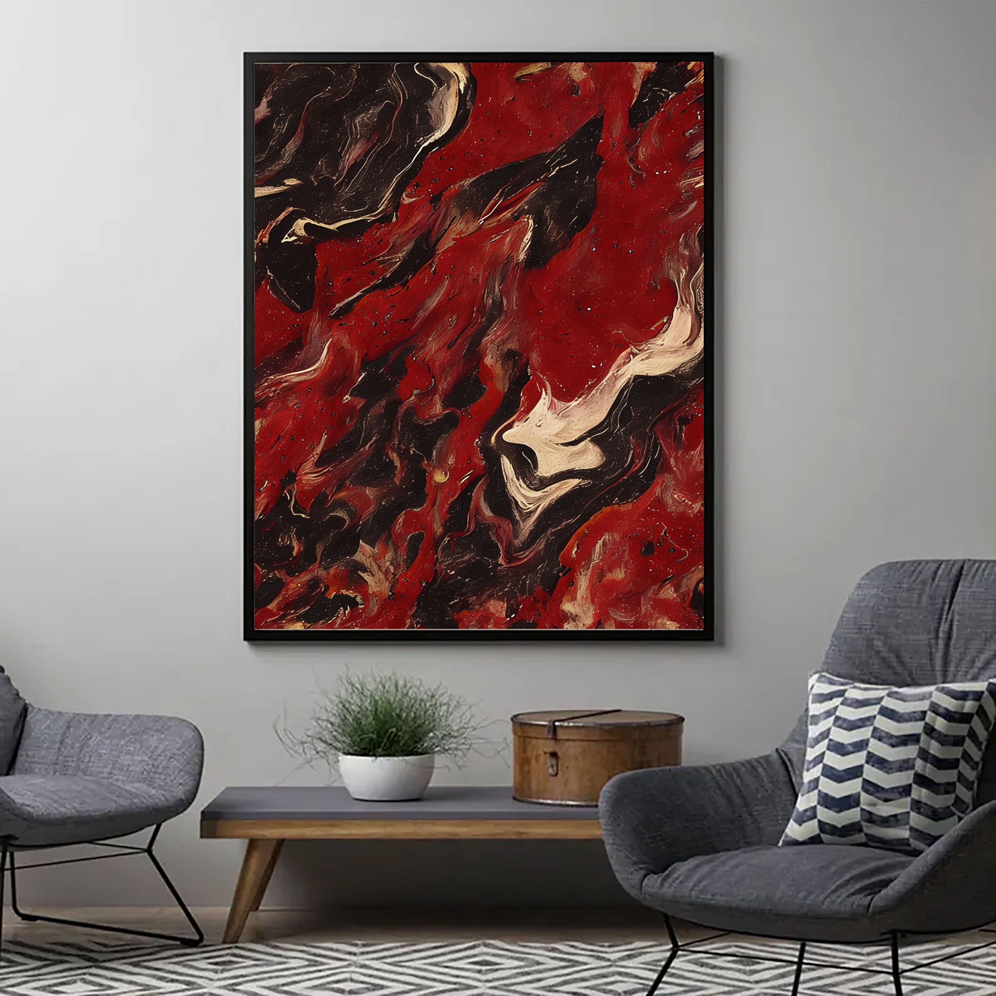 Fiery Fluid Swirls
