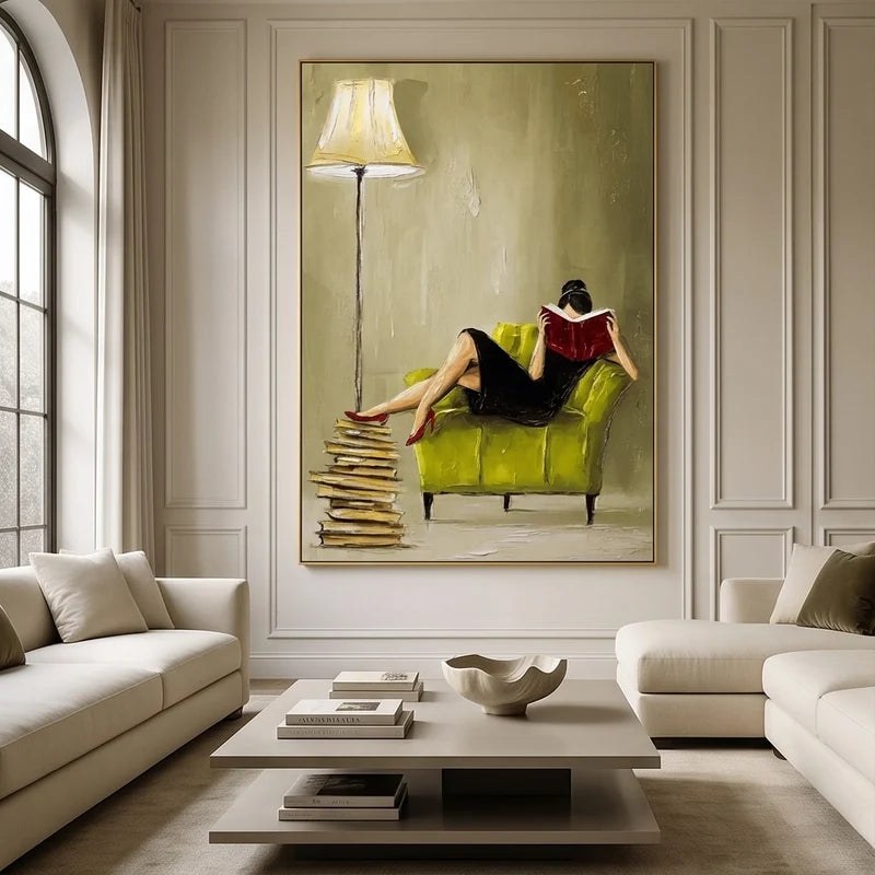Figurative Woman Reading Wall Art