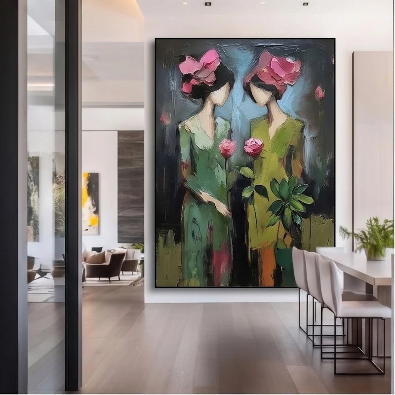 Floral Women Figurative Wall Art