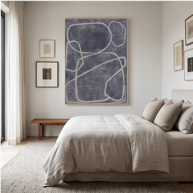 Gray Geometric Abstract Wall Art – 2