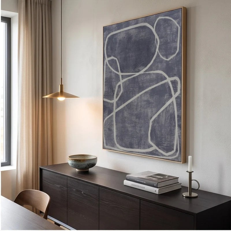 Gray Geometric Abstract Wall Art – 4