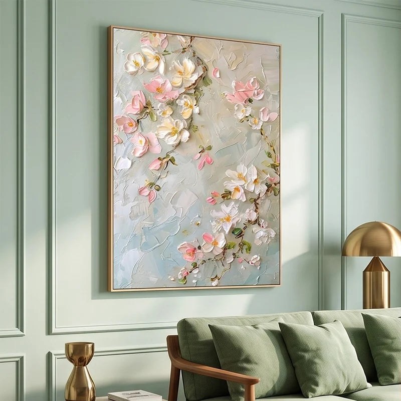 Pink Floral Abstract Wall Art – 2