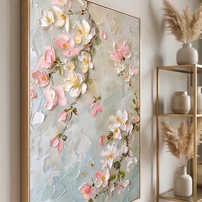 Pink Floral Abstract Wall Art – 3