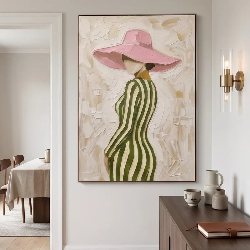 Textured Fashion Figure Wall Art