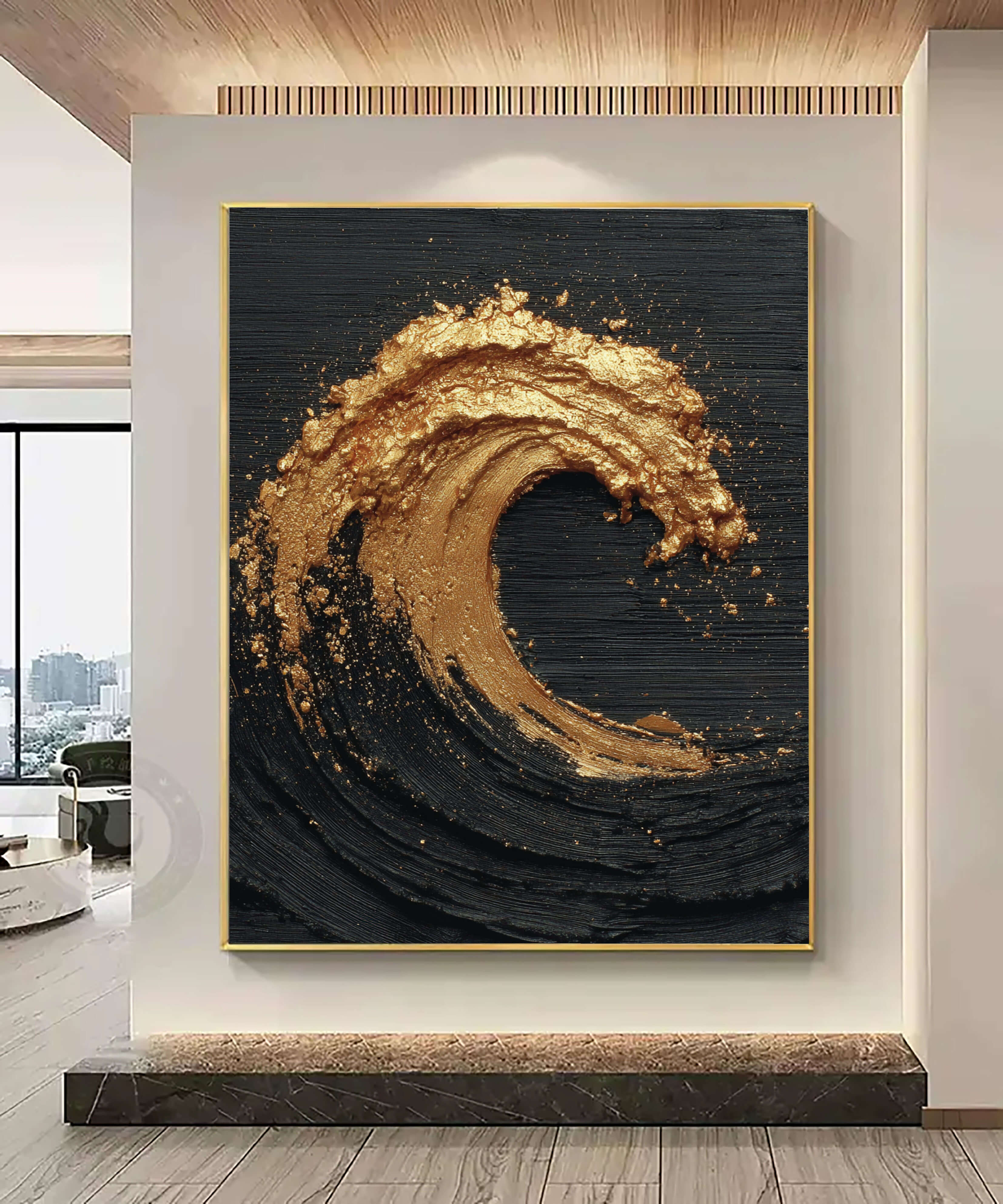 Gilded Midnight Wave