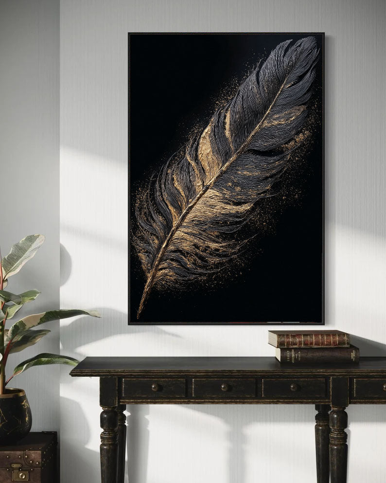 Gilded Onyx Feather – 4
