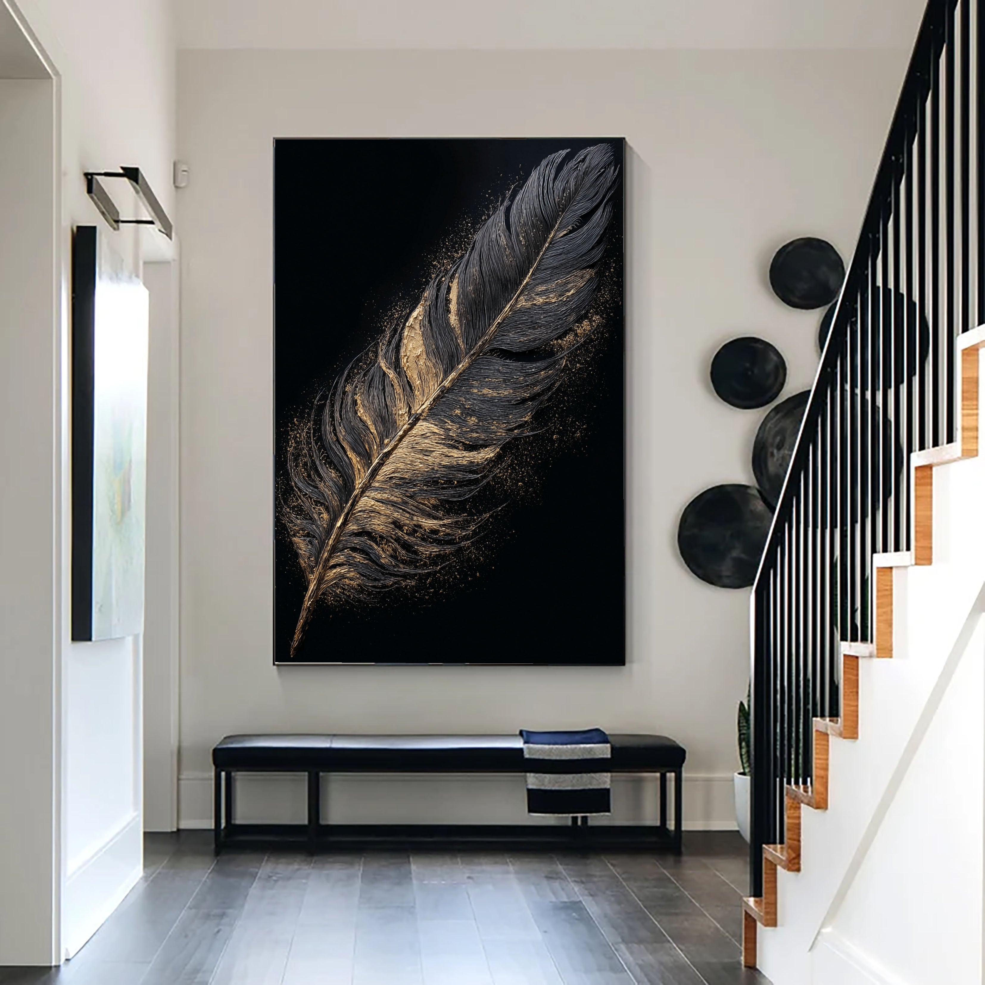 Gilded Onyx Feather – 5