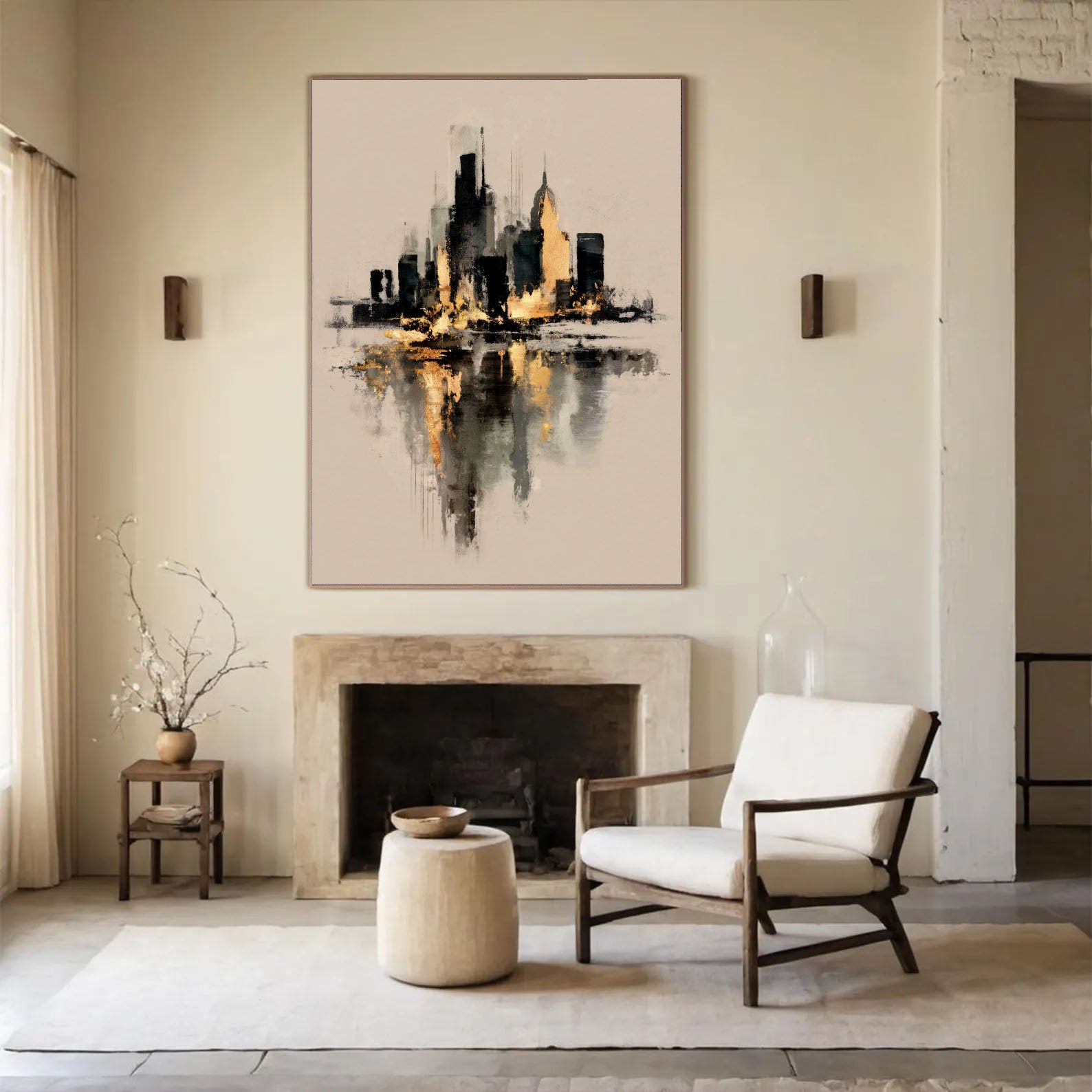 Gilded Skyline Reflection – 2