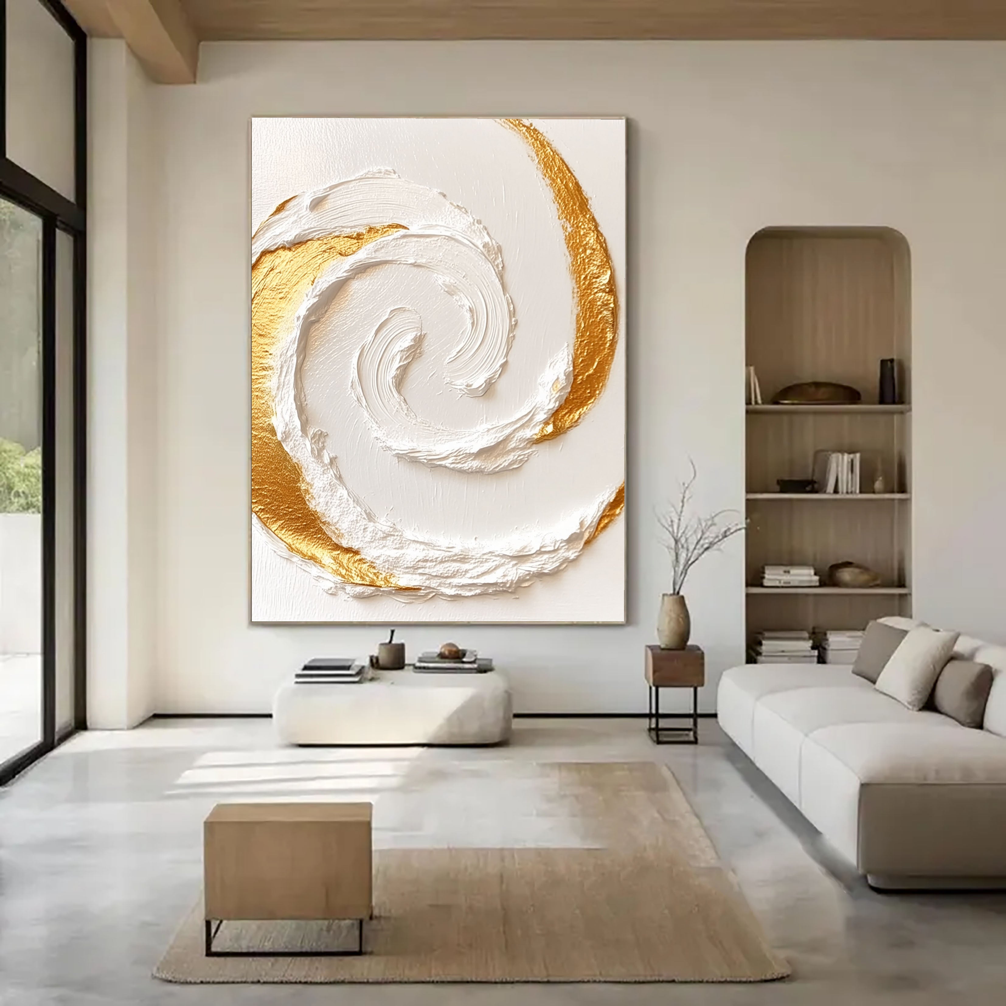 Gilded White Swirl – 2