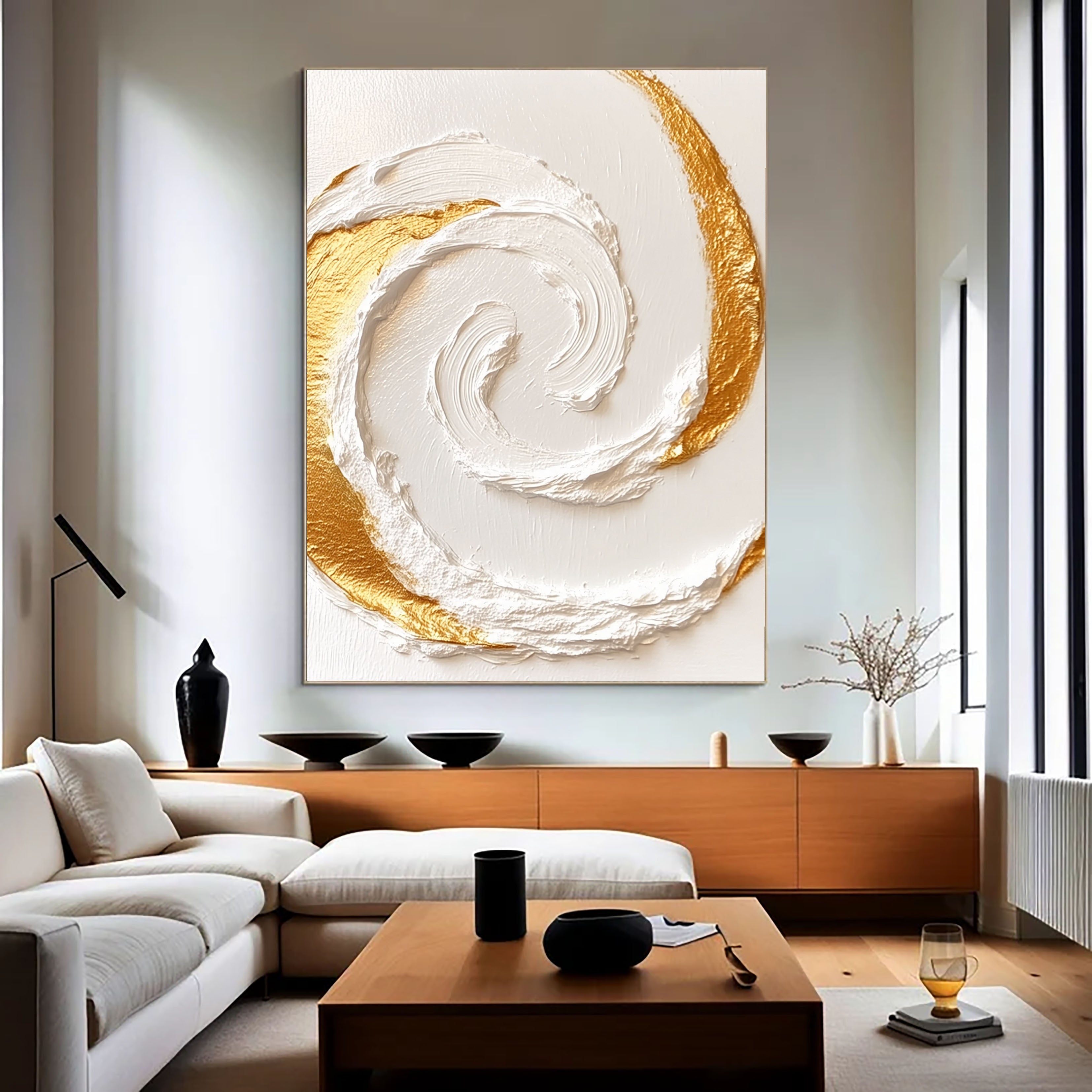Gilded White Swirl – 3
