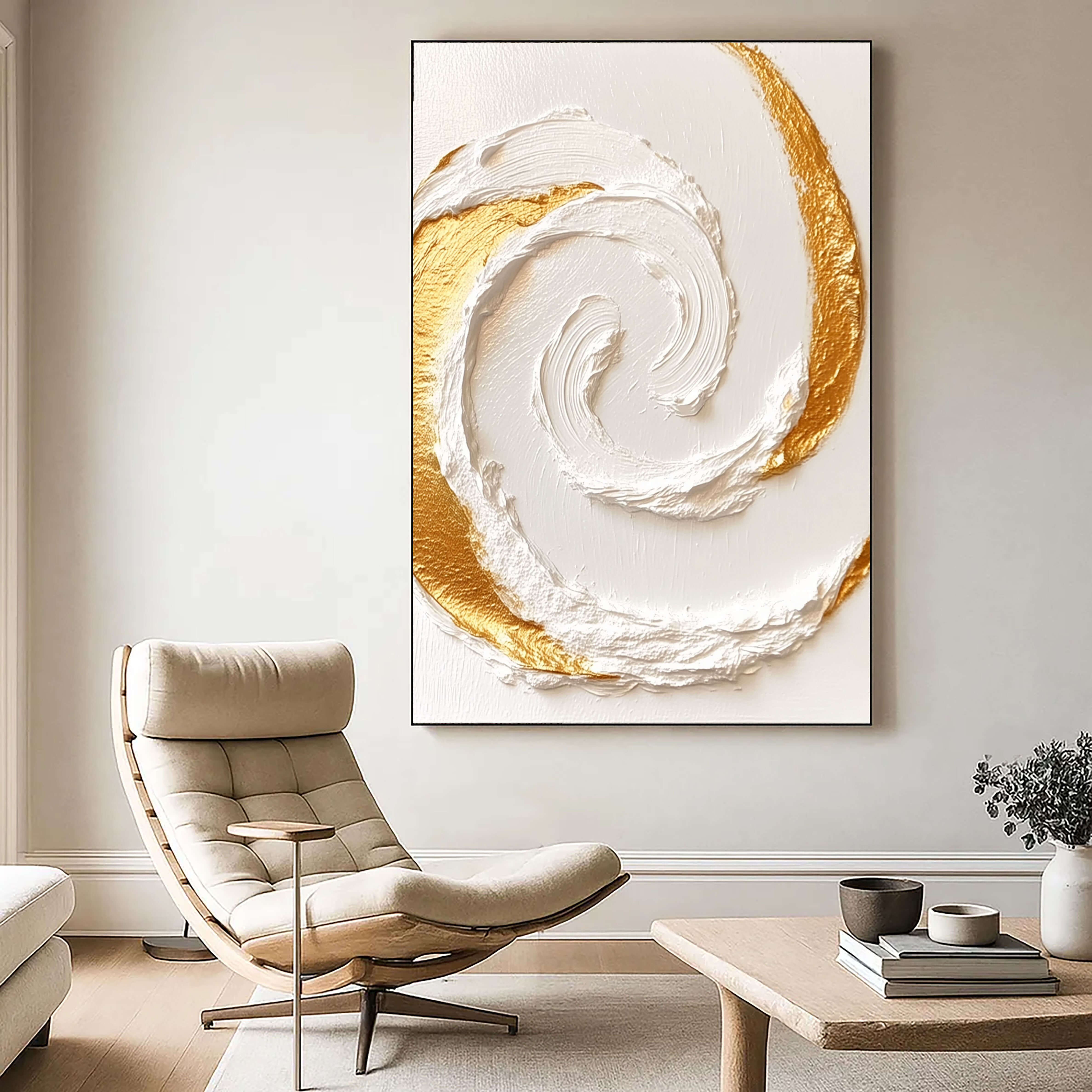 Gilded White Swirl – 4