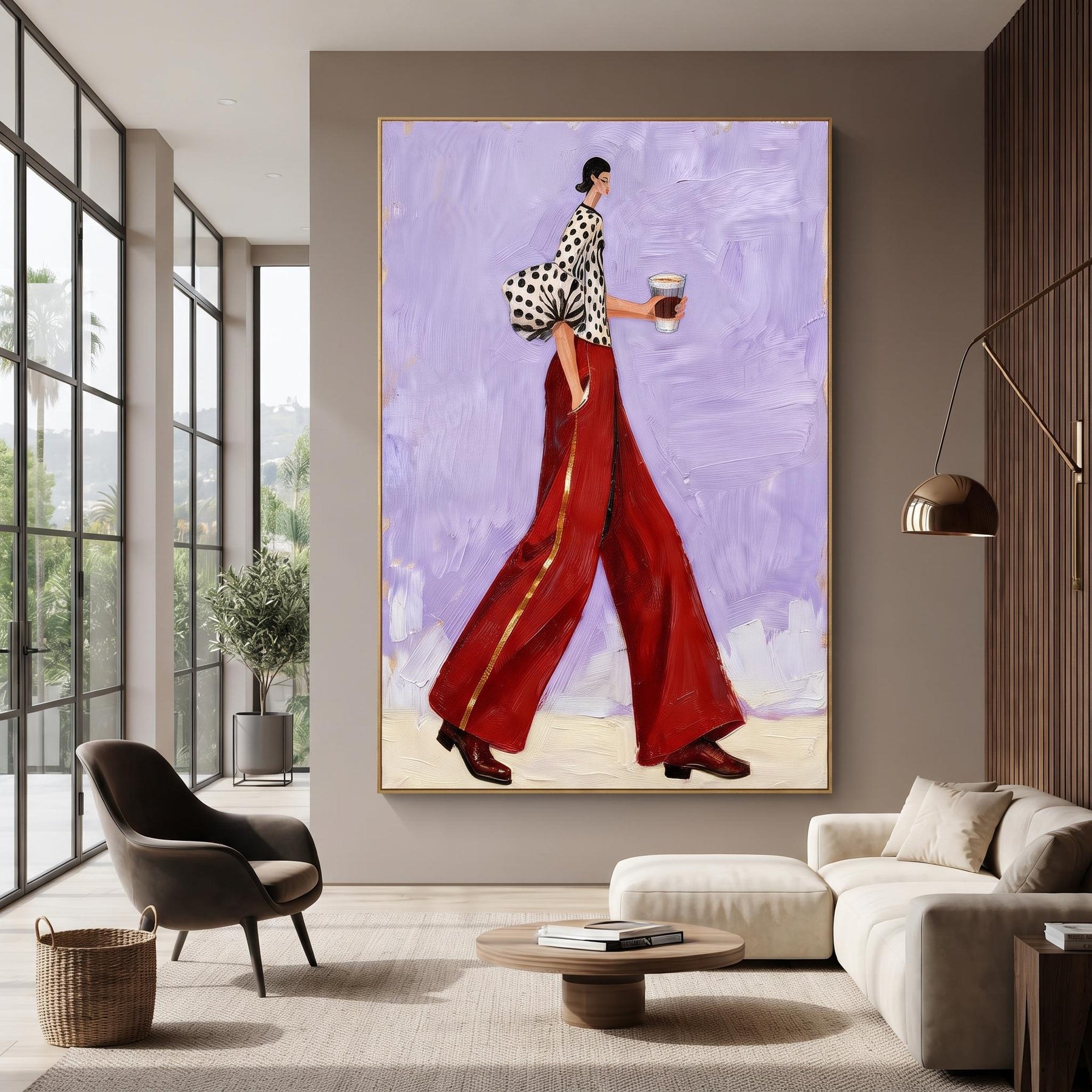 Lilac Background Fashion Woman – 3