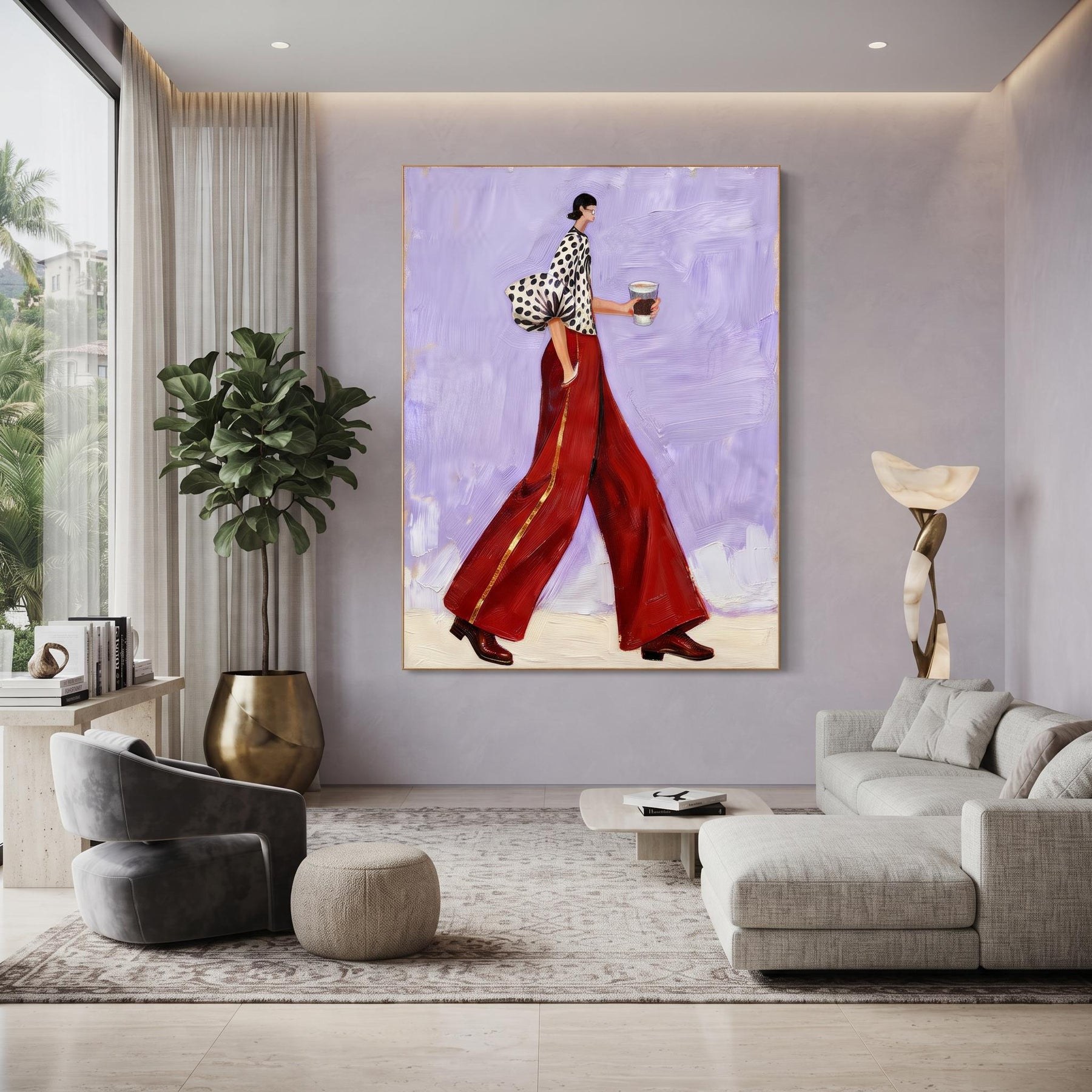 Lilac Background Fashion Woman – 4