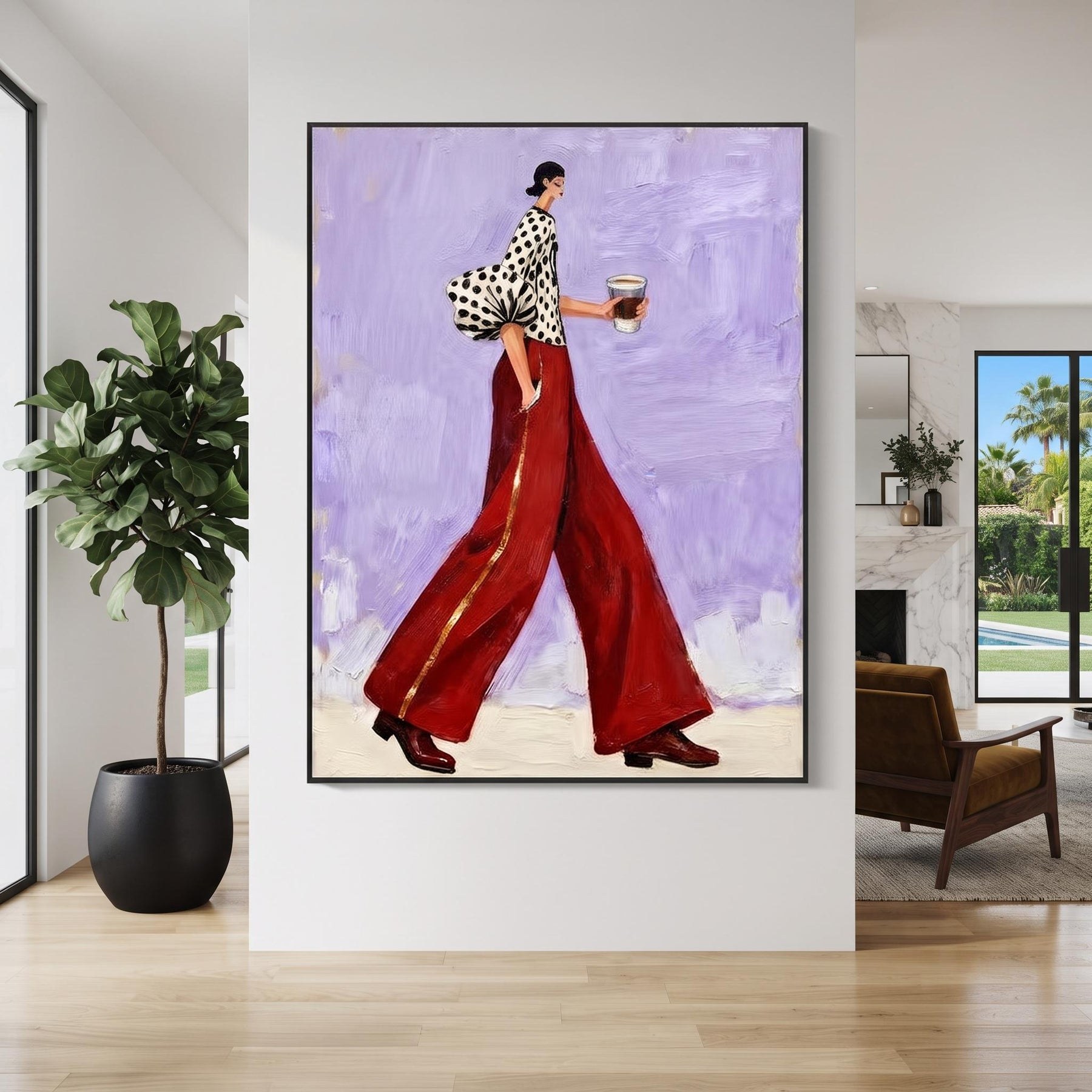 Lilac Background Fashion Woman – 5