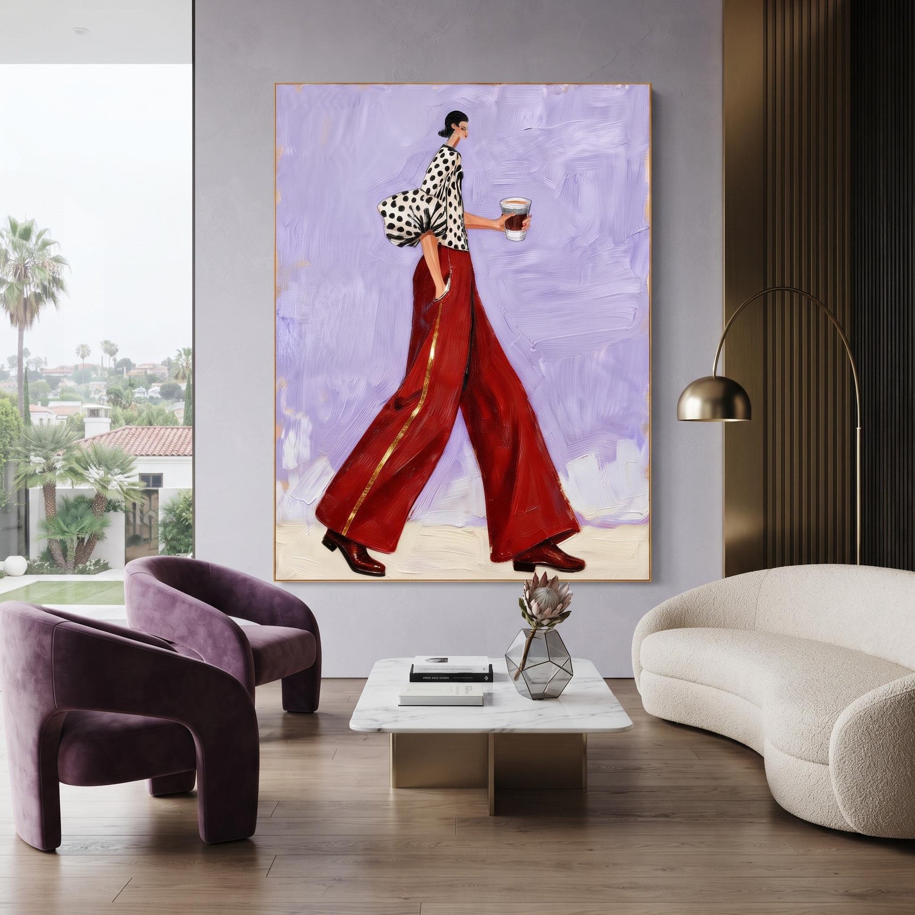 Lilac Background Fashion Woman – 6