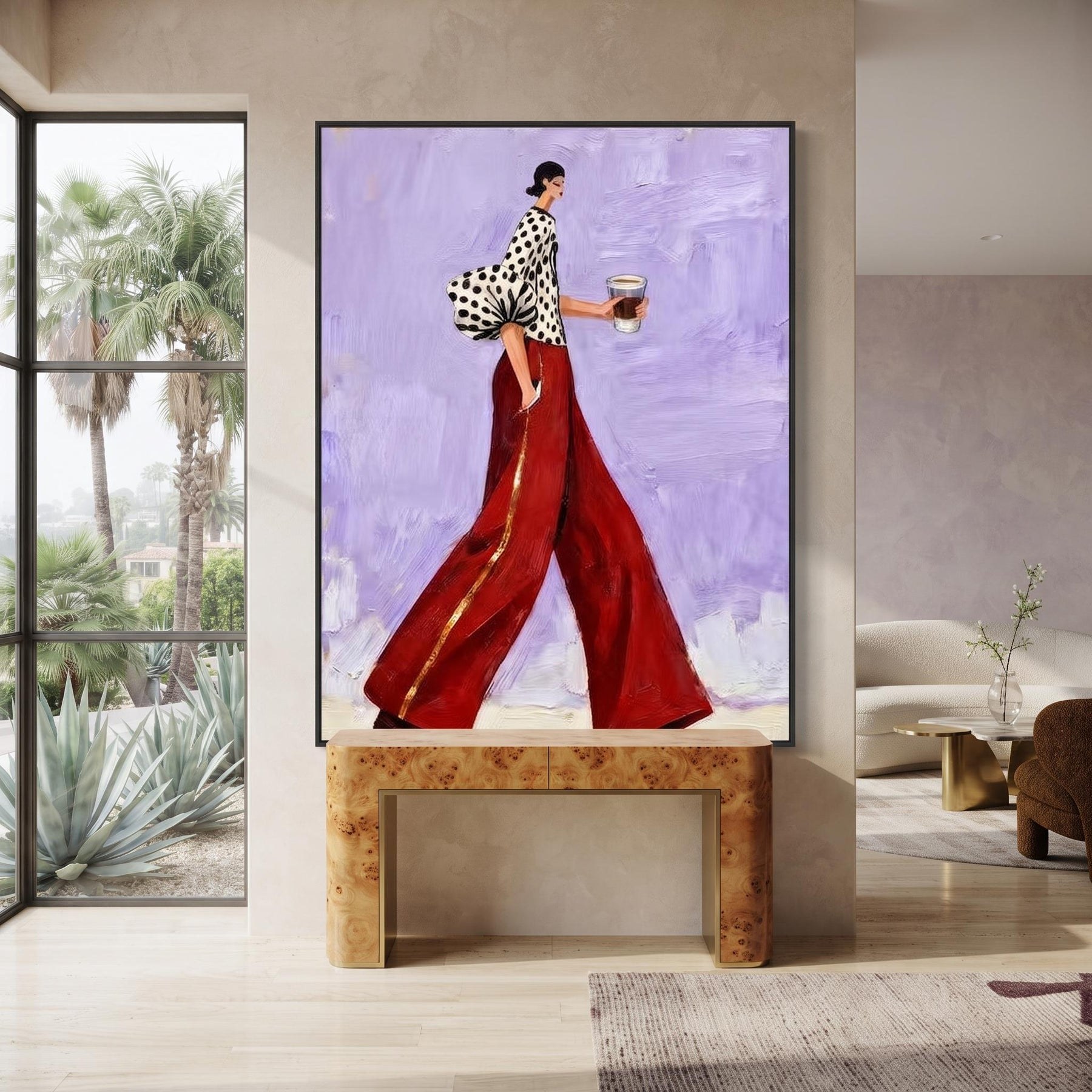 Lilac Background Fashion Woman – 7