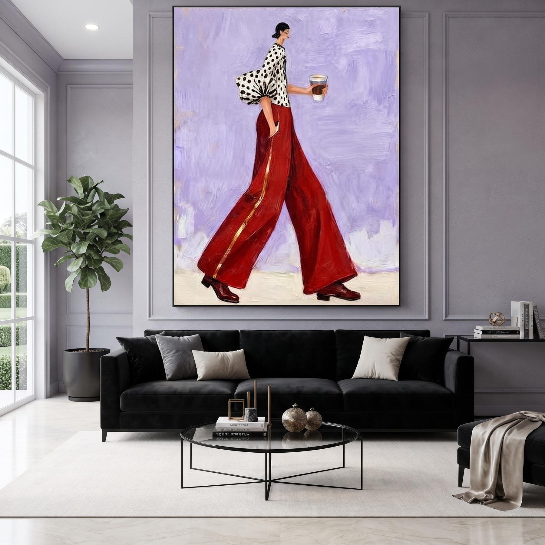 Lilac Background Fashion Woman – 8