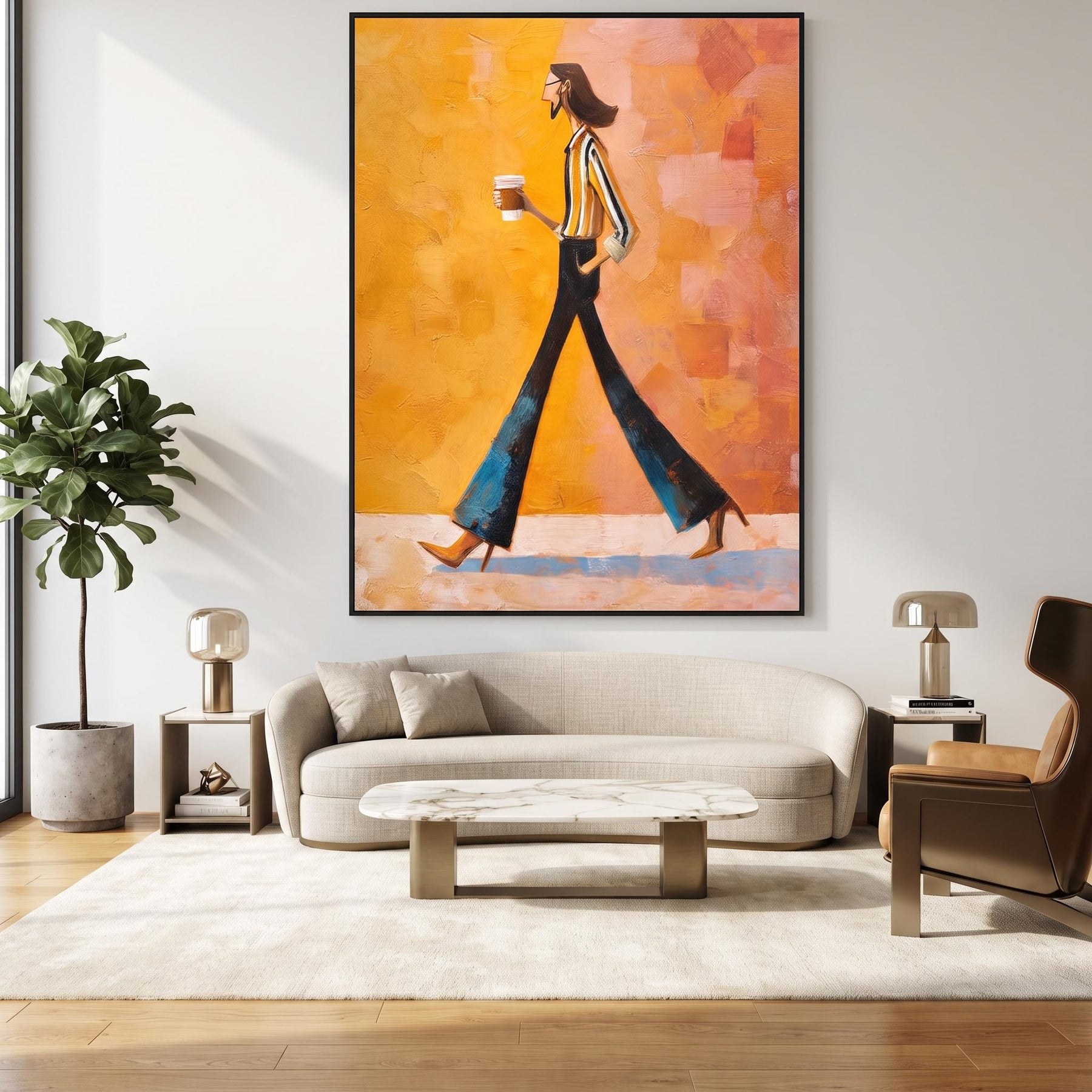 Man With Coffee Walking – 6