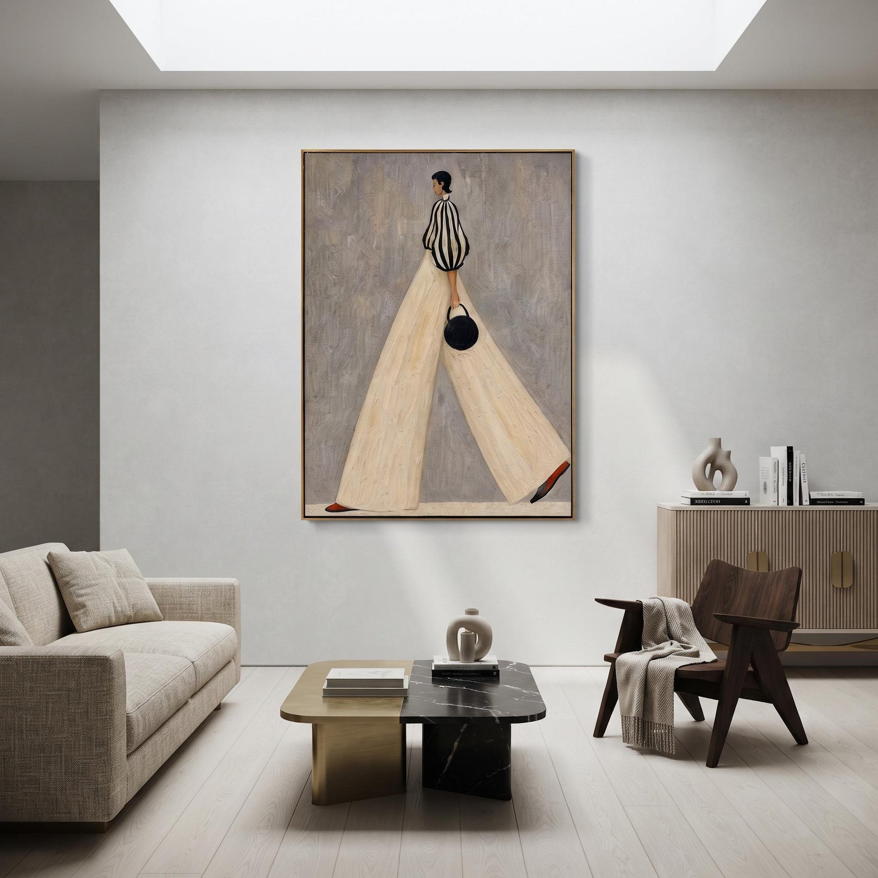 Stylish Lady with Handbag Contemporary Luxe Wall Art – 7