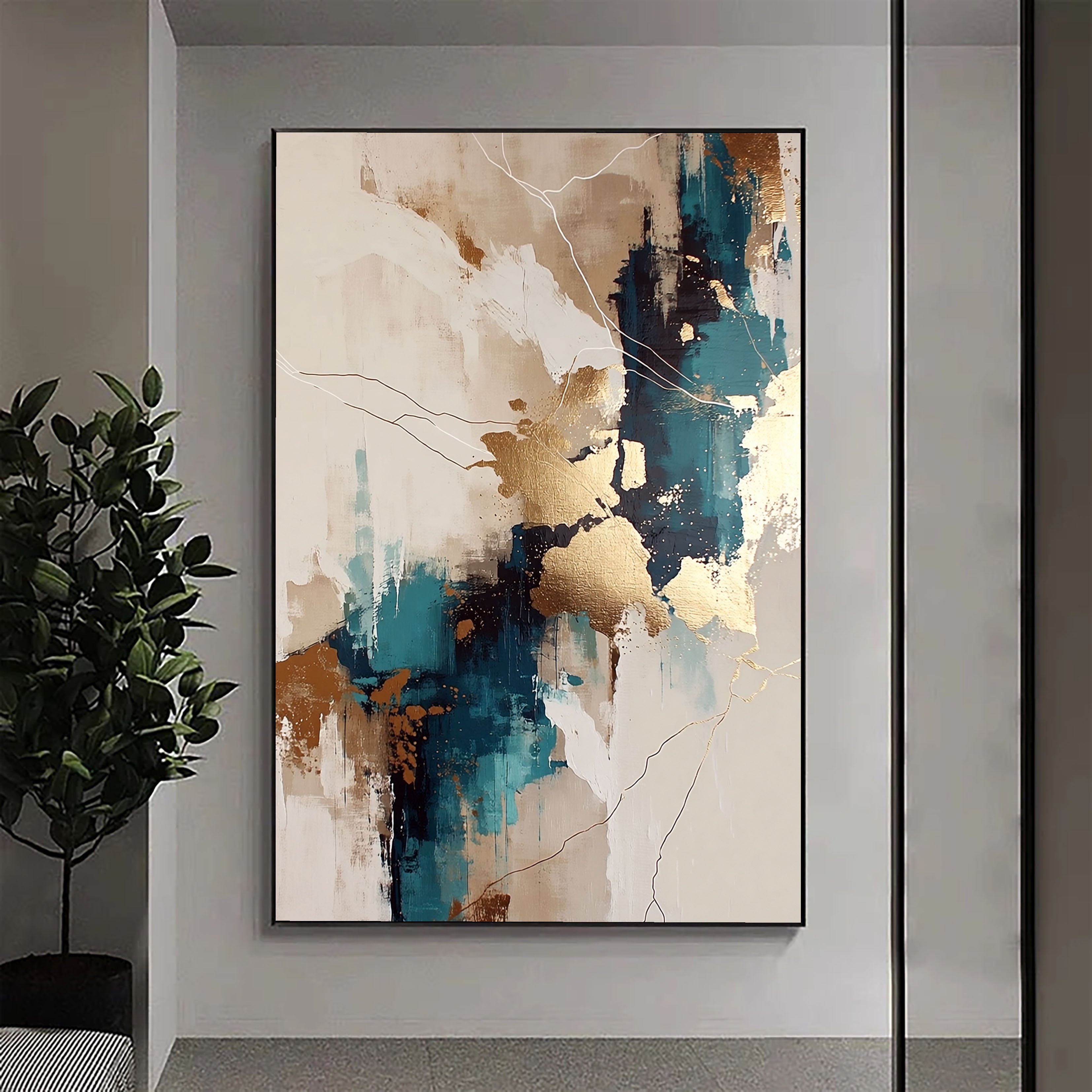 Teal Gold Kintsugi Fusion