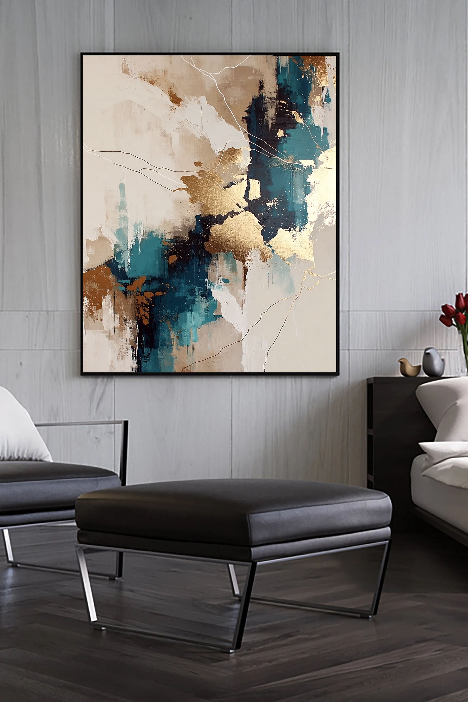 Teal Gold Kintsugi Fusion – 2
