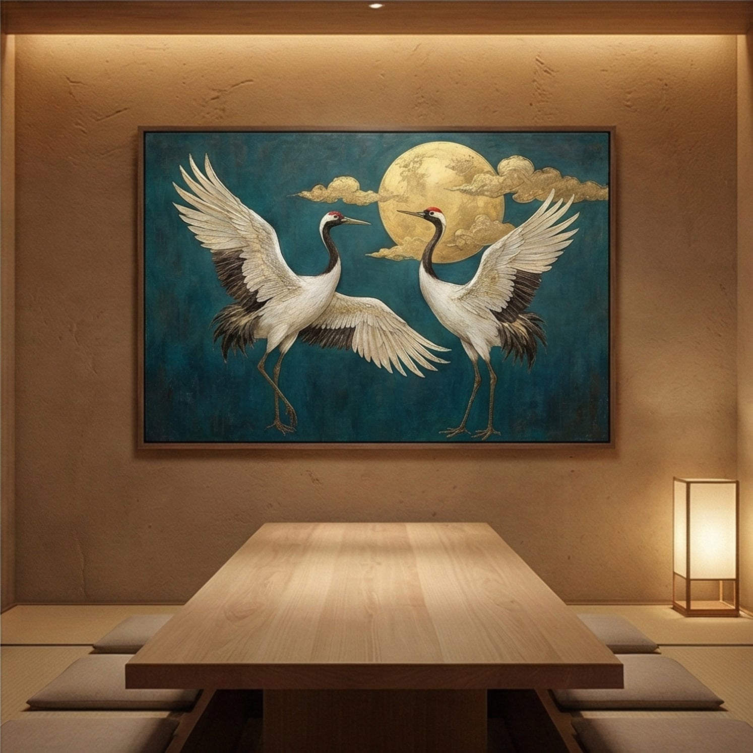Moonlit Crane Duet – 2