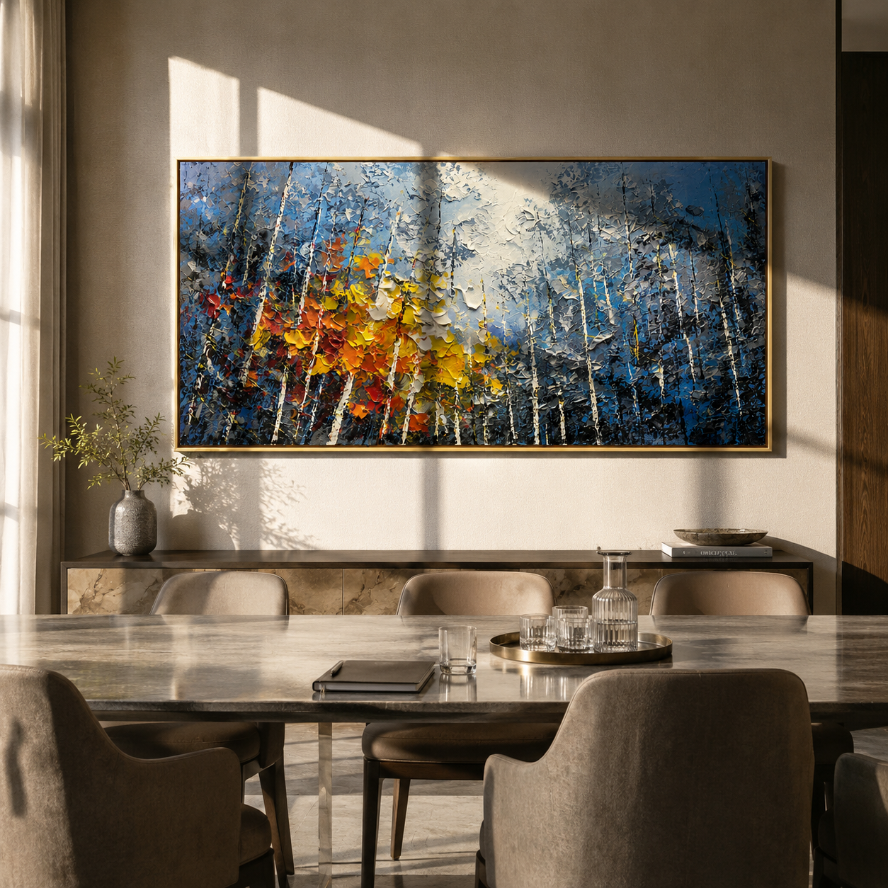 Birches Catch the Light – 5