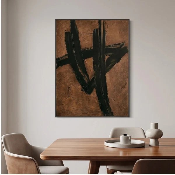 Brown Black Abstract Wall Art – 2
