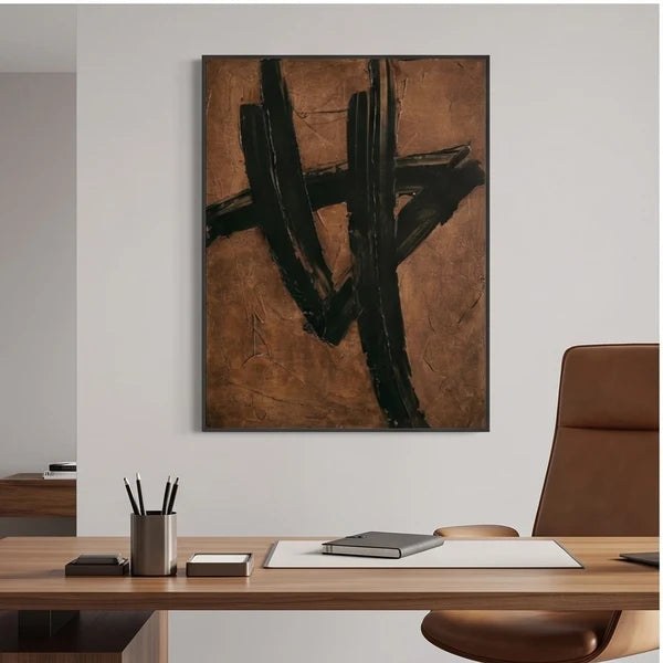 Brown Black Abstract Wall Art – 4