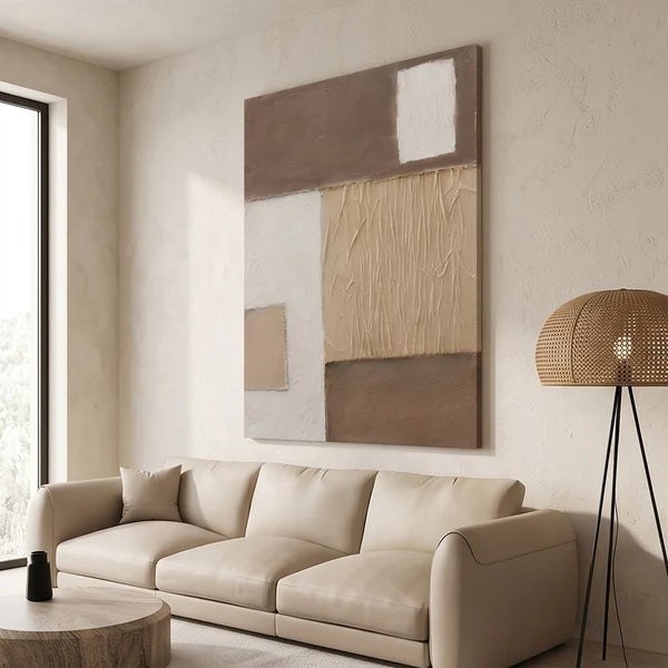 Neutral Geometric Abstract Wall Art – 2
